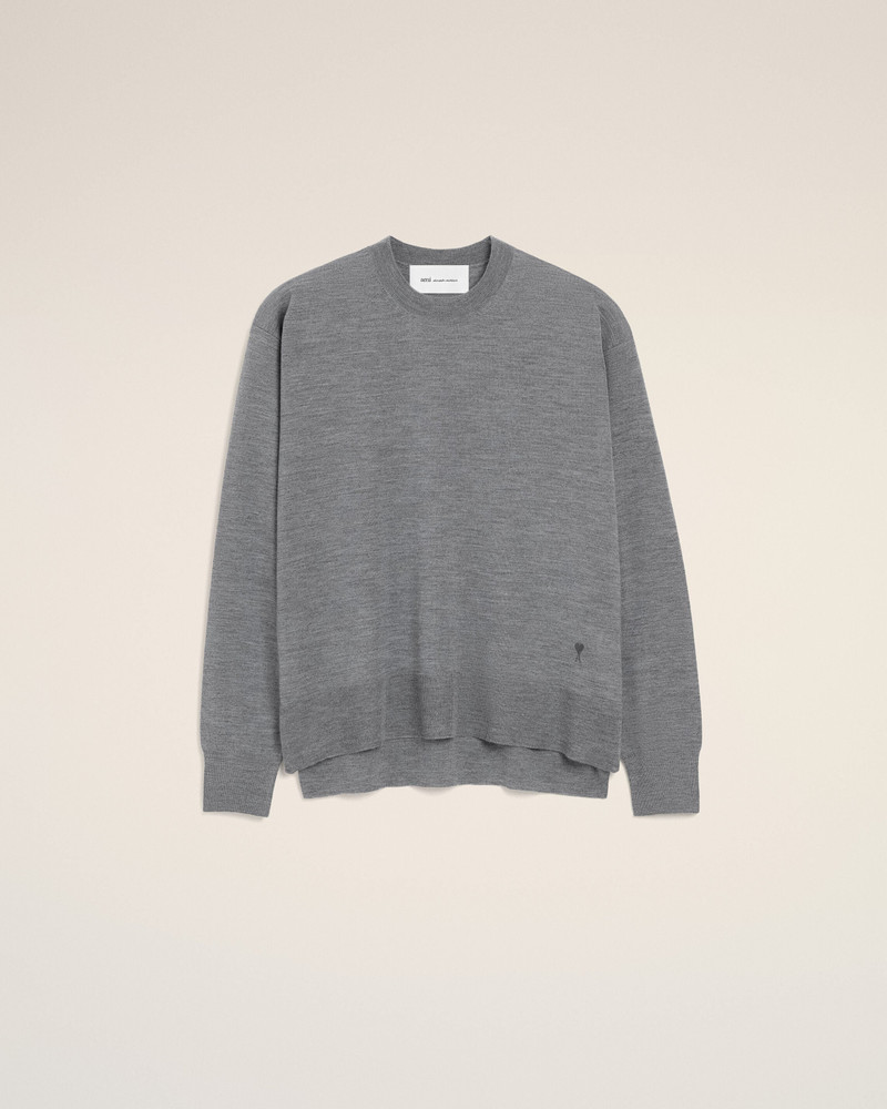 GREY THIN WOOL CREWNECK AMI DE COEUR SWEATER 1