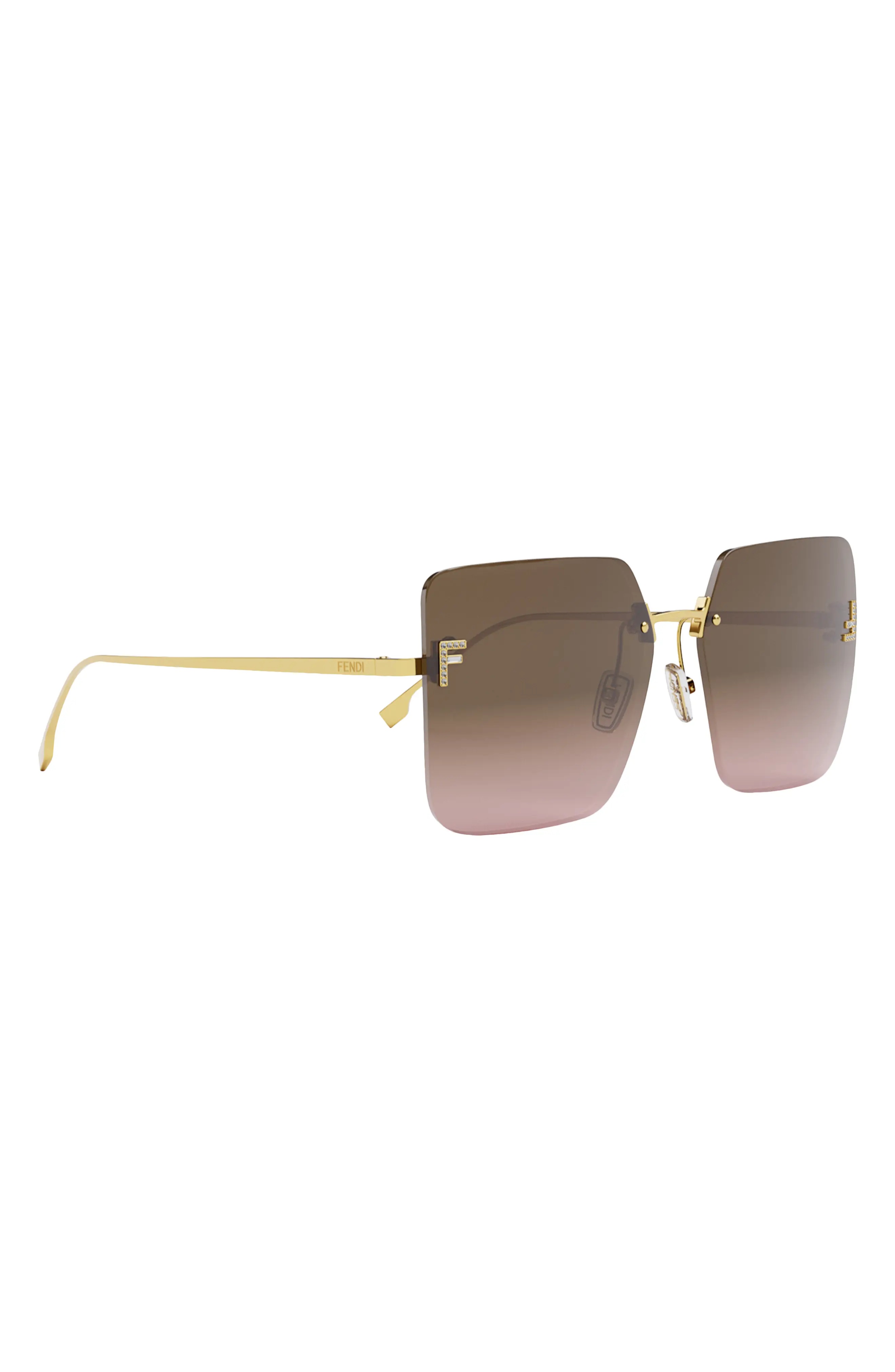 'Fendi First 59mm Geometric Sunglasses - 6