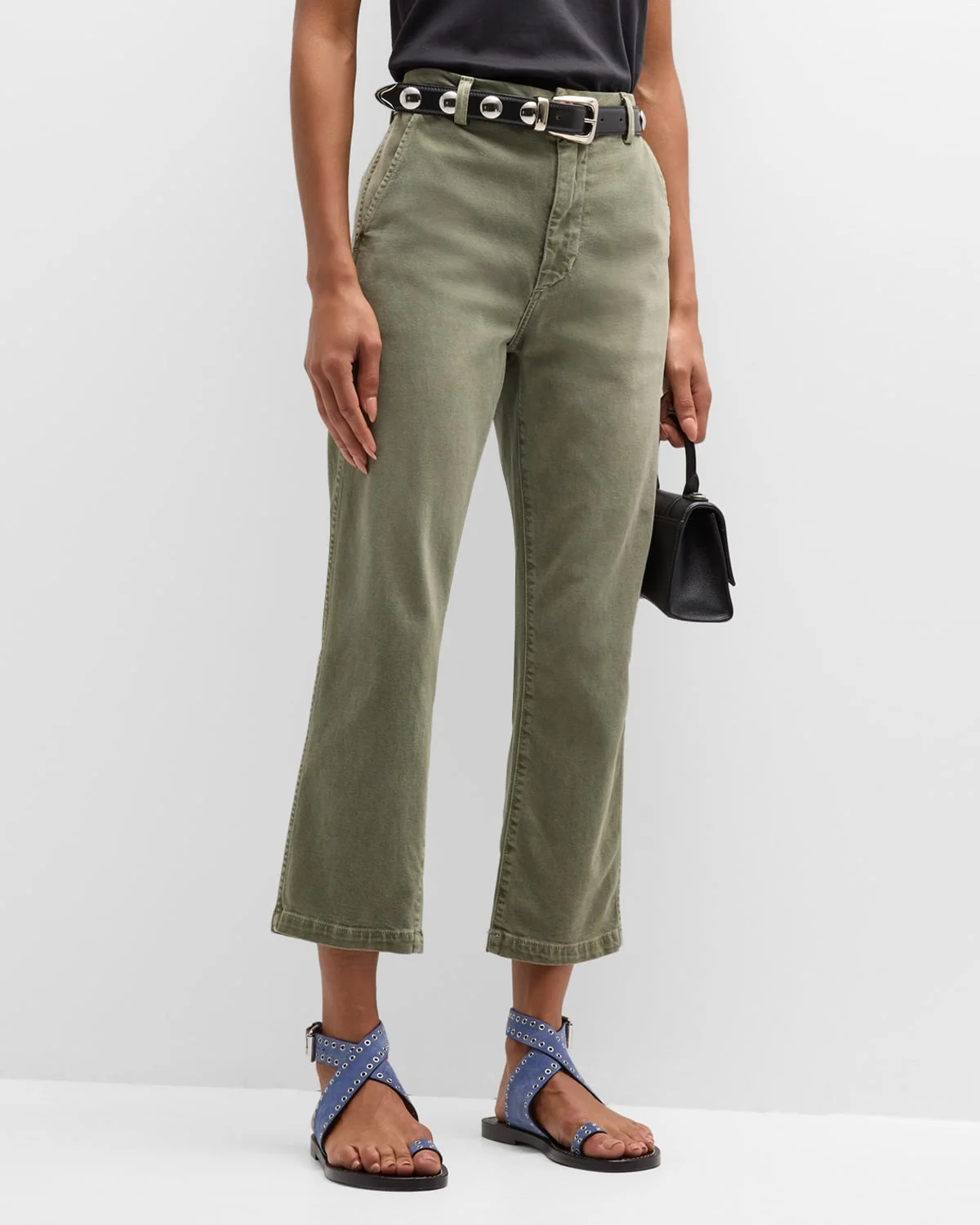 Easy Relaxed Straight-Leg Crop Trousers - 1