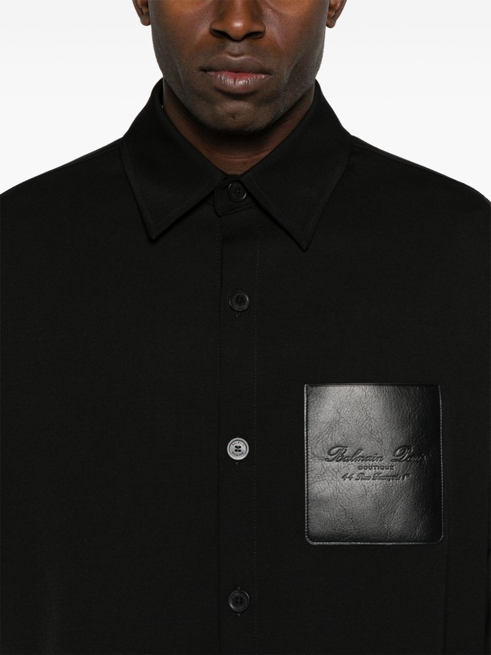 logo-debossed shirt - 5