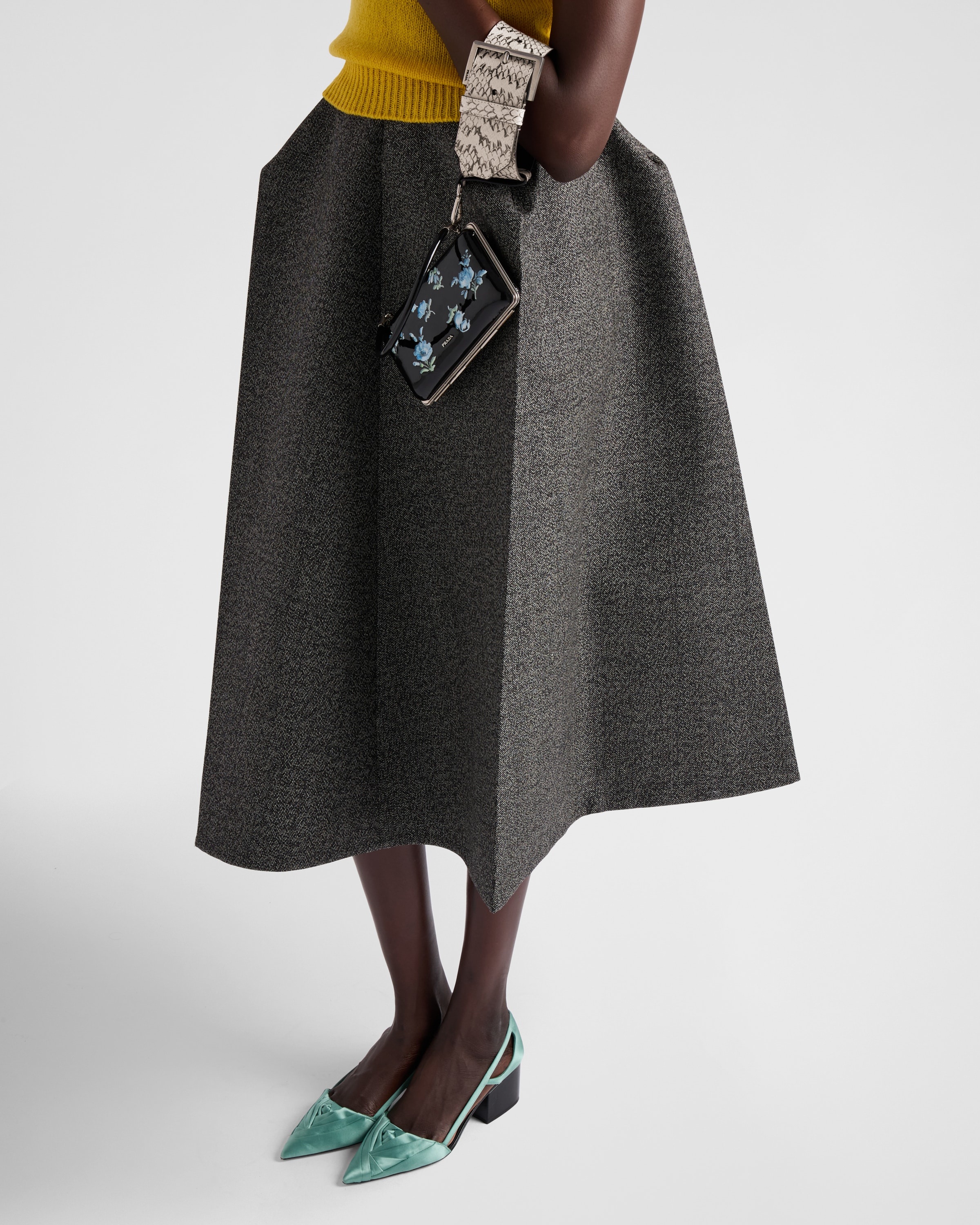 Mouliné midi-skirt - 4