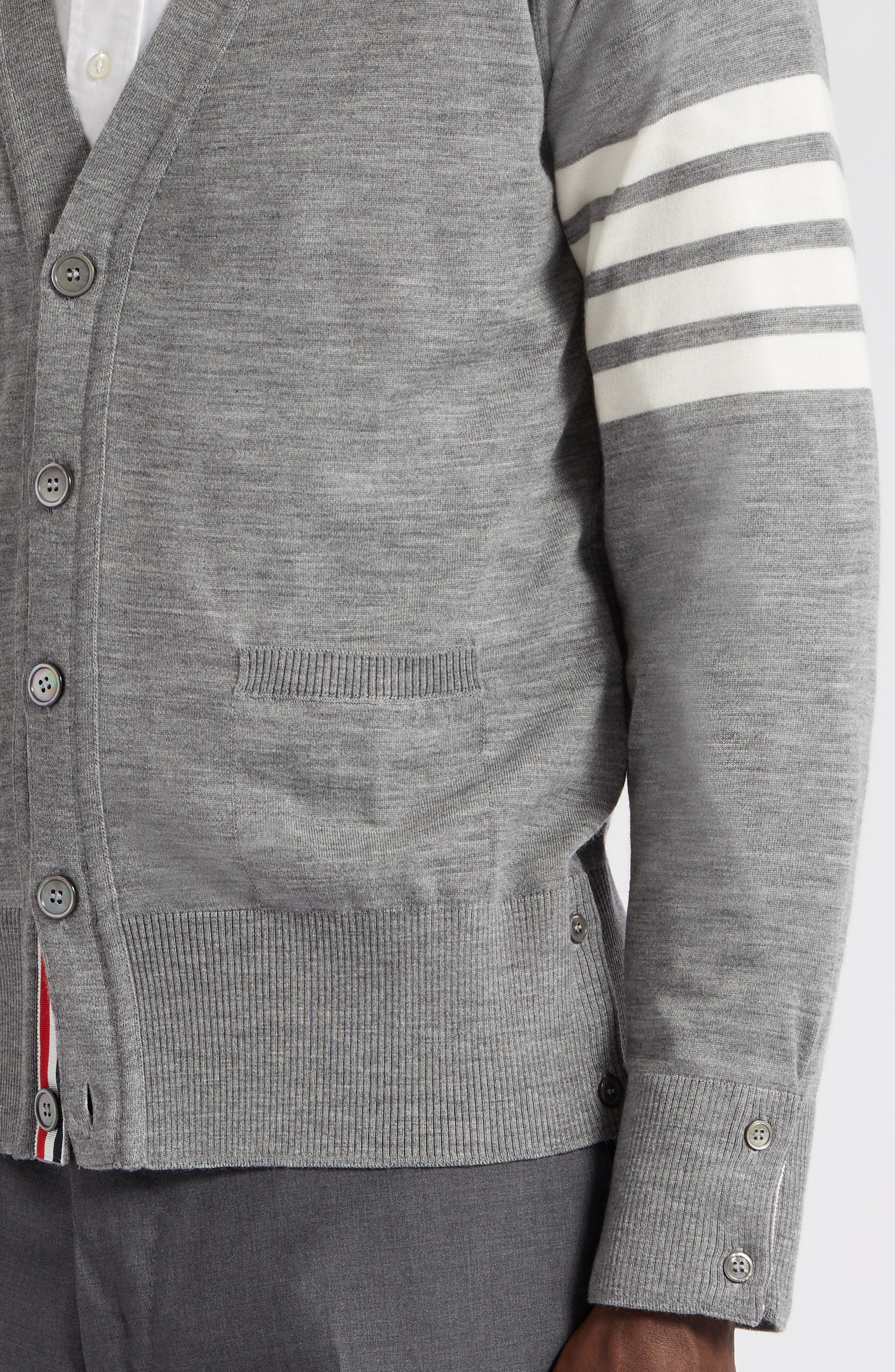 4-Bar Merino Wool Cardigan - 4