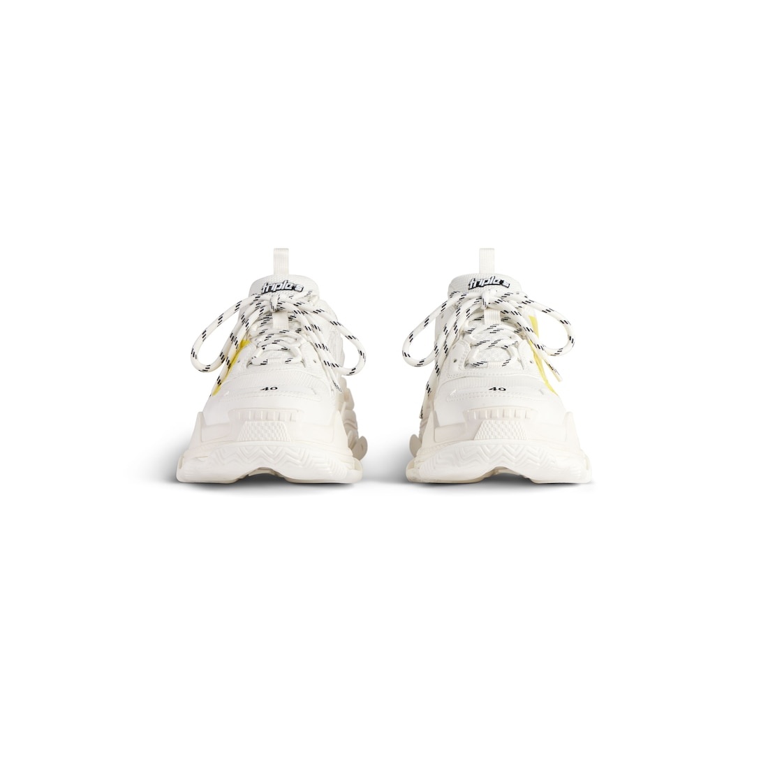 Men's Triple S Tape Type Sneaker in White/yellow - 3