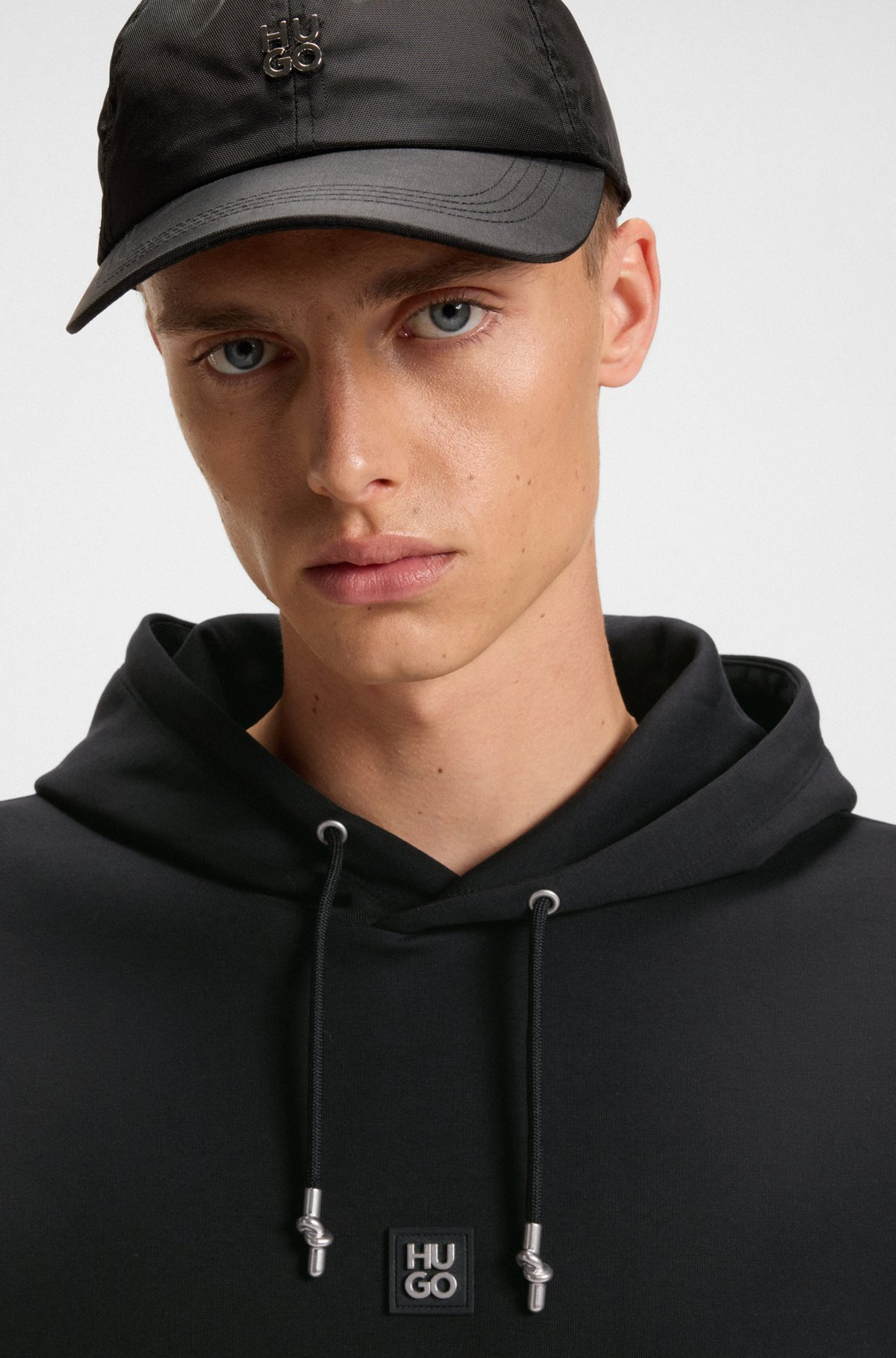 HOODIE WITH STACKED LOGO - 3