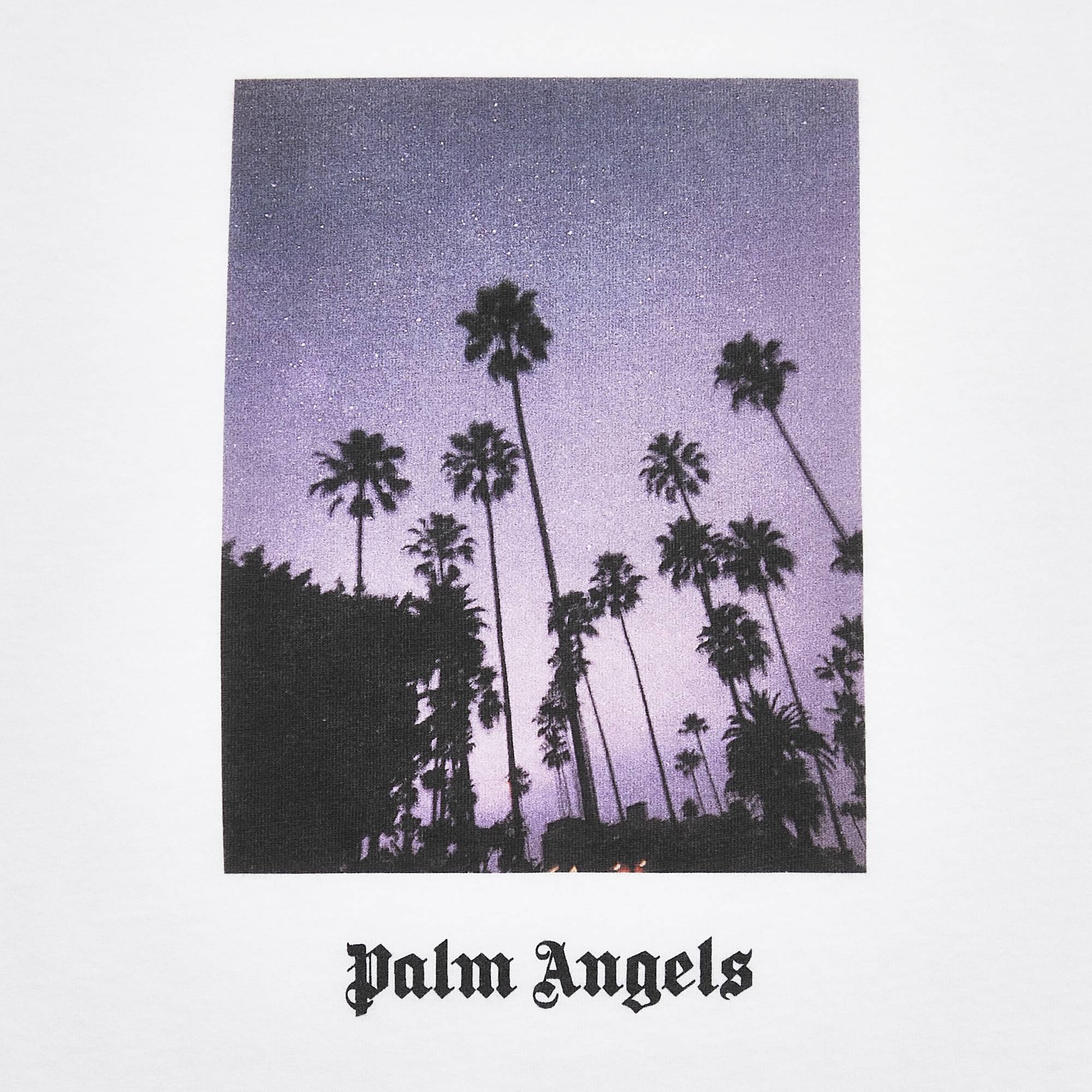 Palm Angels Stars And Palms Tee 'White/Black' - 3