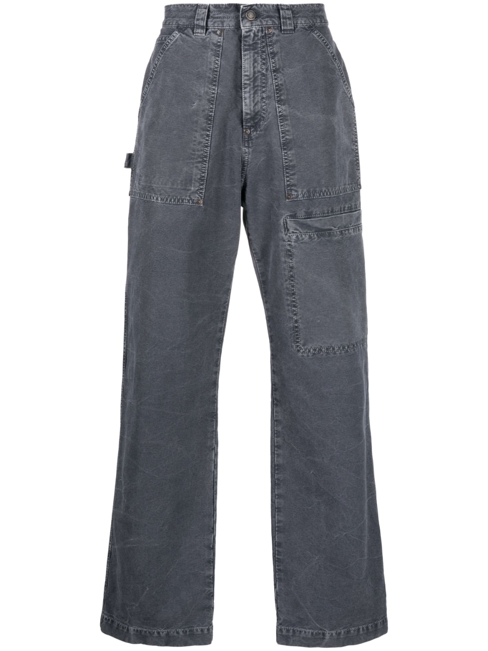 logo-patch straight-leg jeans - 1