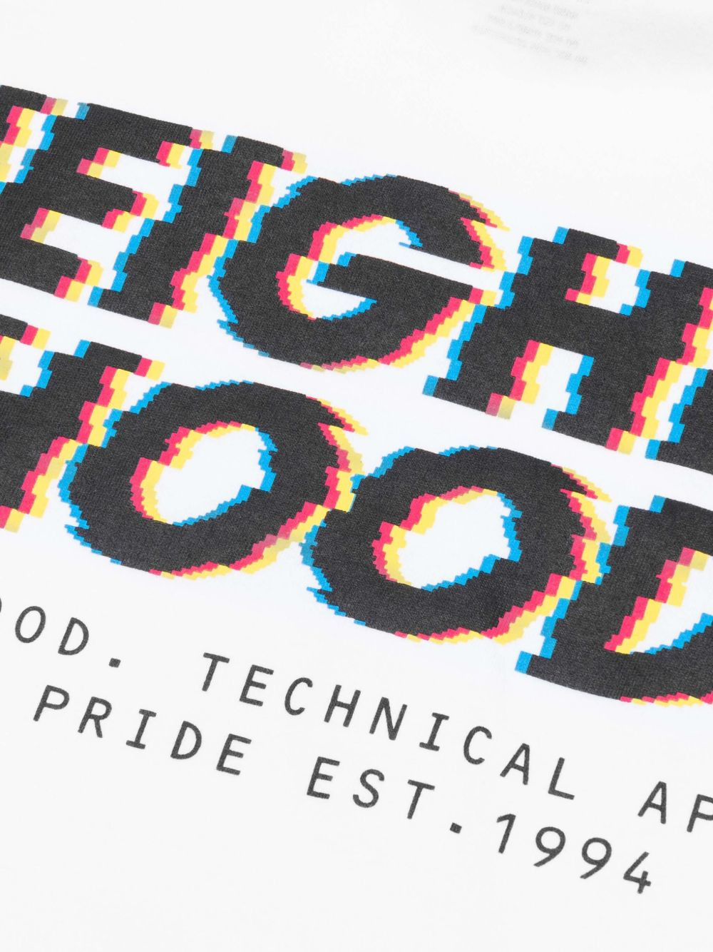 glitch-print T-shirt - 4