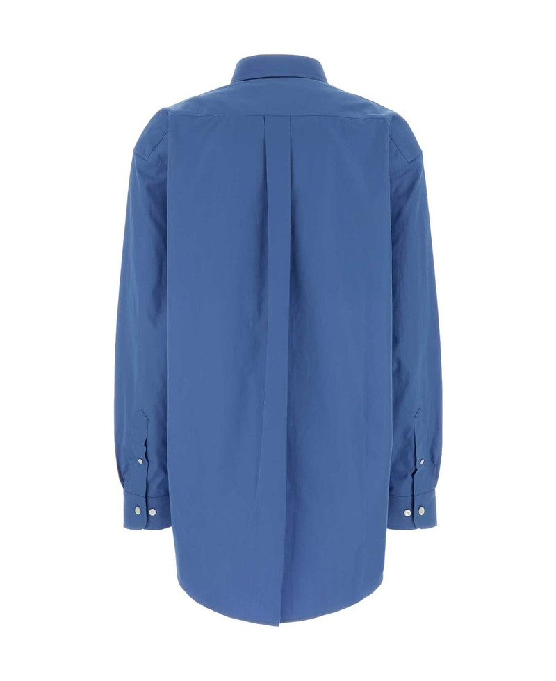 Miu Miu Cerulean Poplin Oversize Shirt outlook