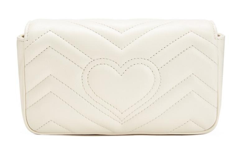 (WMNS) Gucci Silver GG Marmont Leather Tote Bag 'White' 476433-DSVRT-9022 - 3