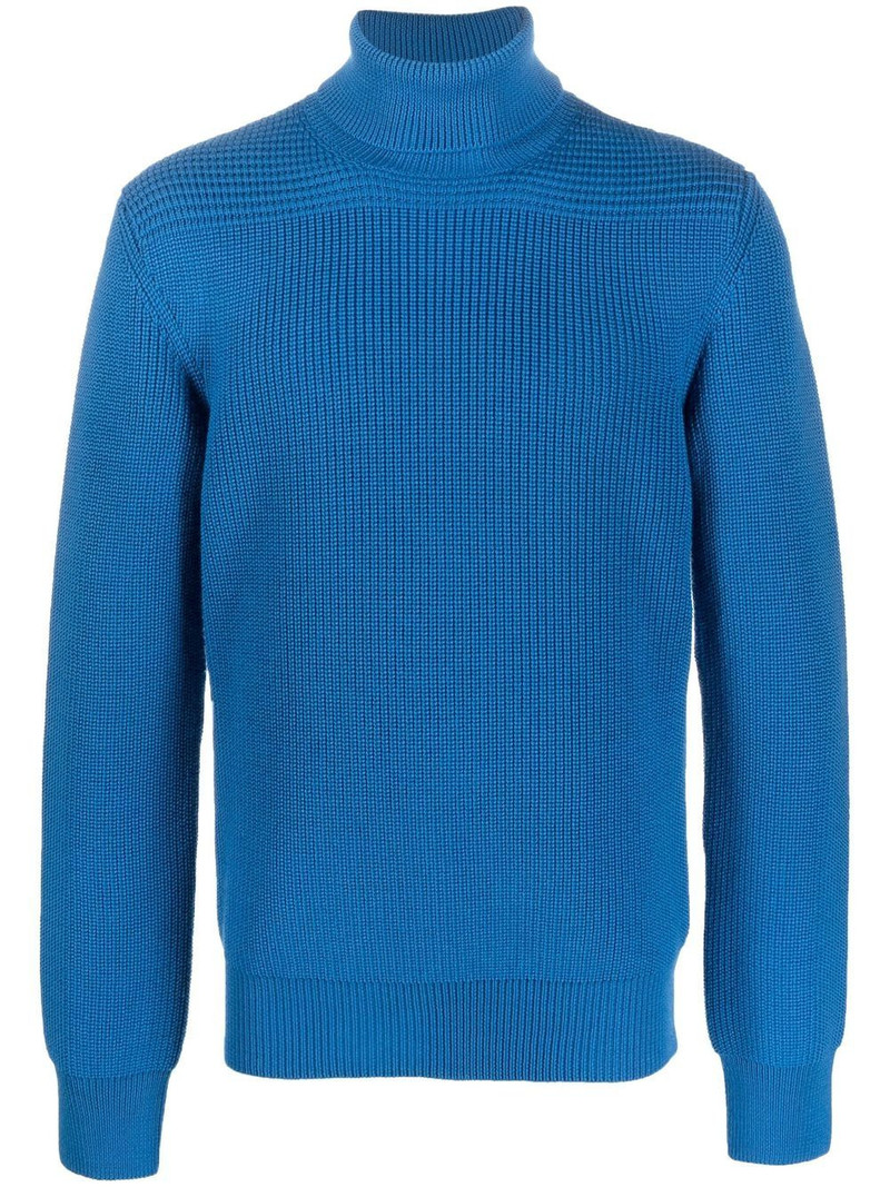 chunky-knit roll neck jumper 1