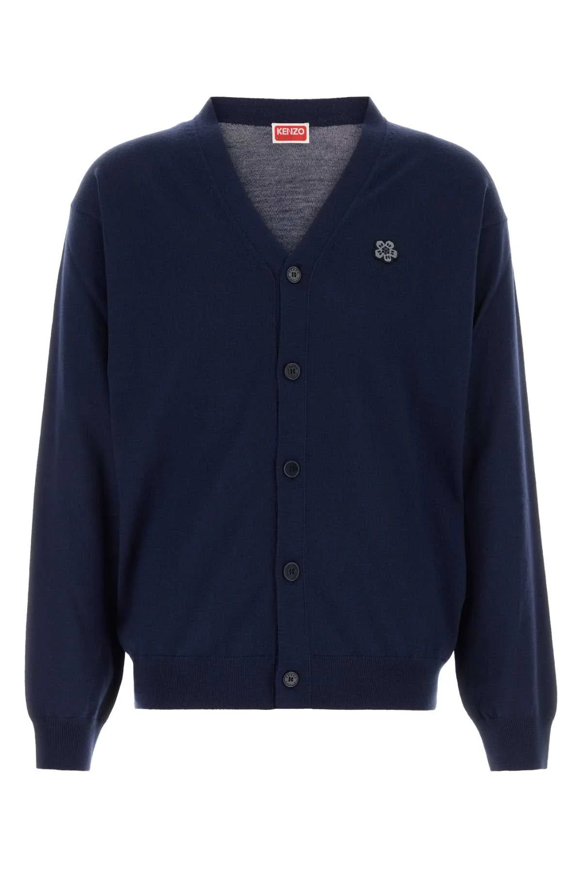 Kenzo Men Navy Blue Wool Cardigan - 1