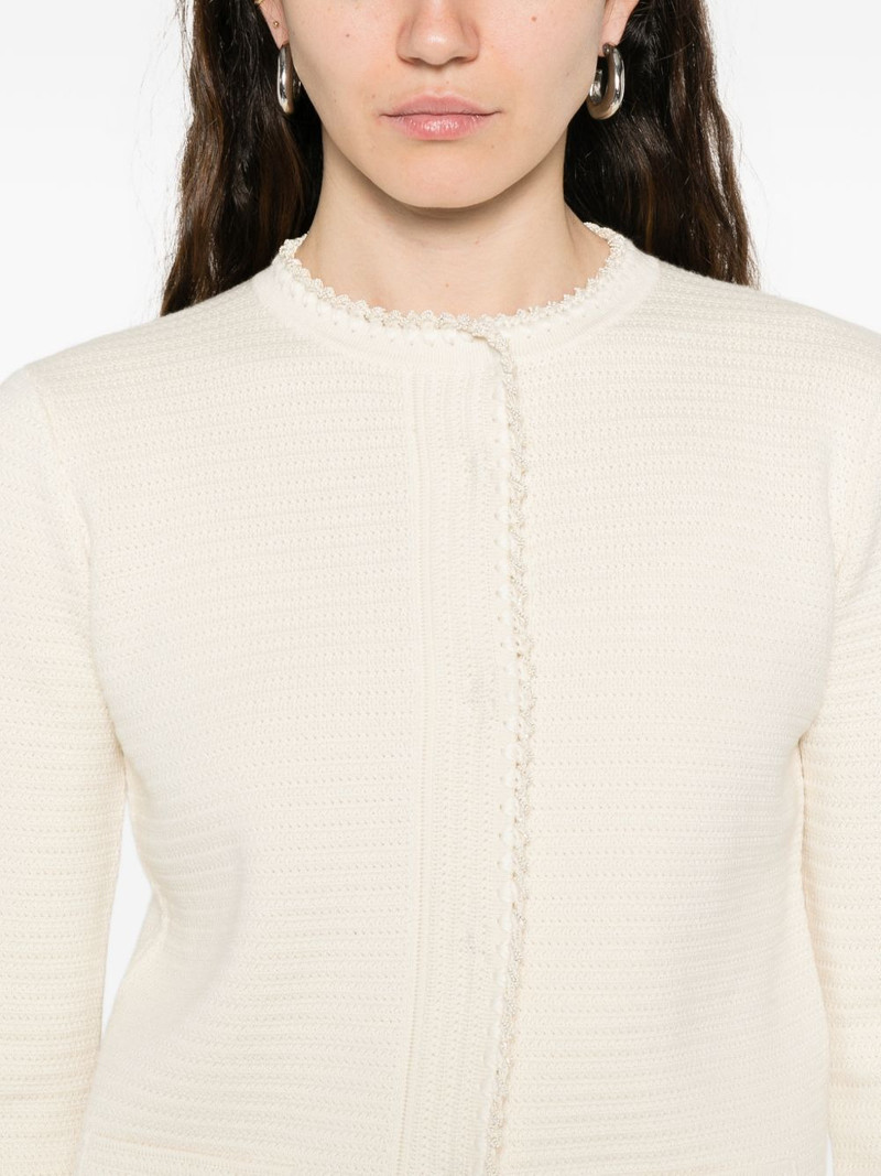 textured-trim cardigan 5