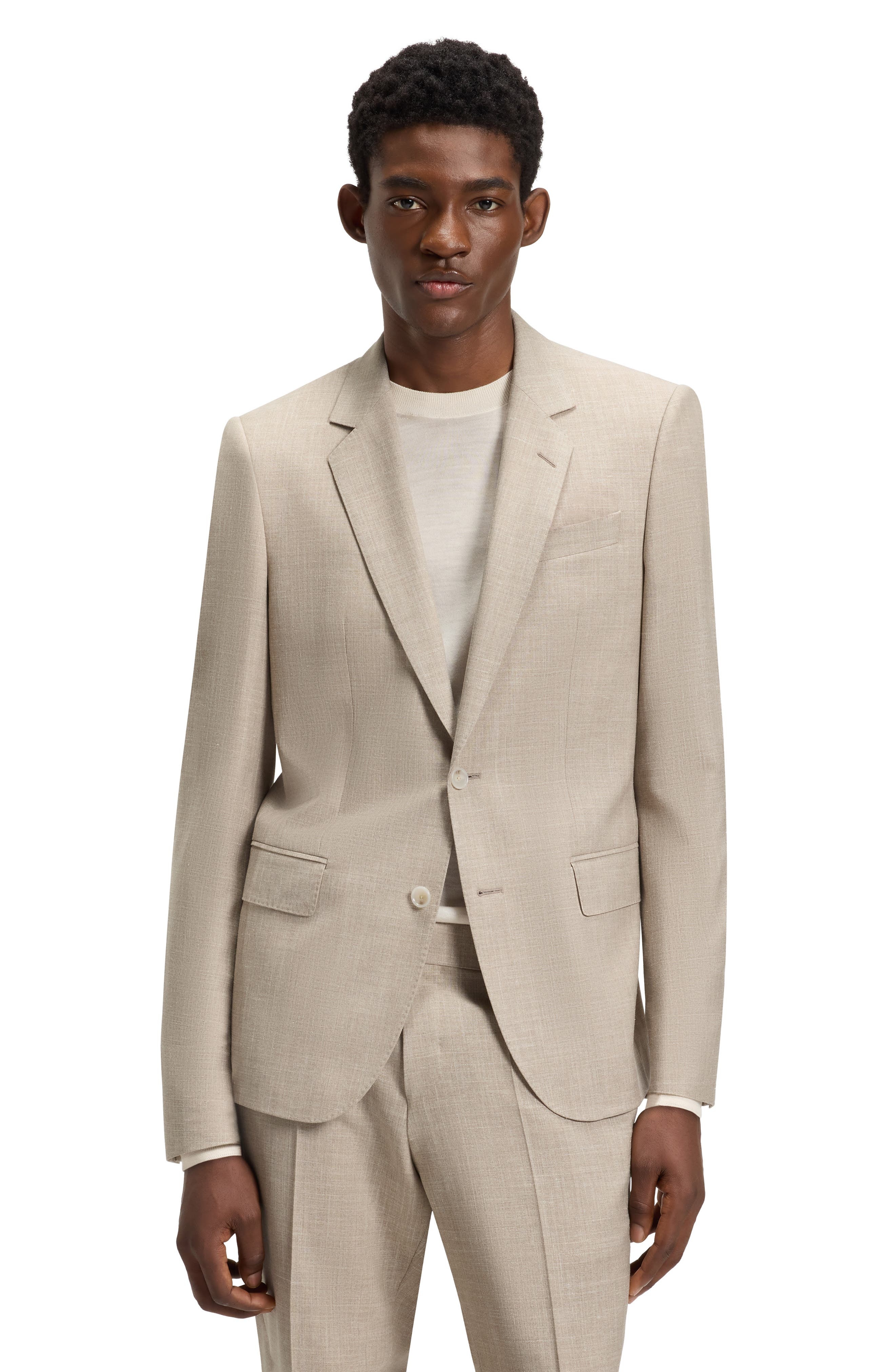 BOSS Tan Mélange Suit in Beige at Nordstrom - 5