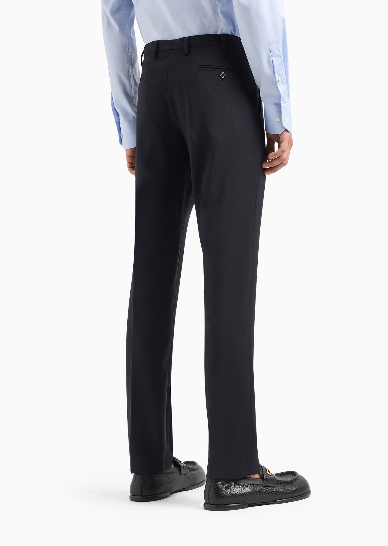 Trousers in natural stretch tropical light wool - 3