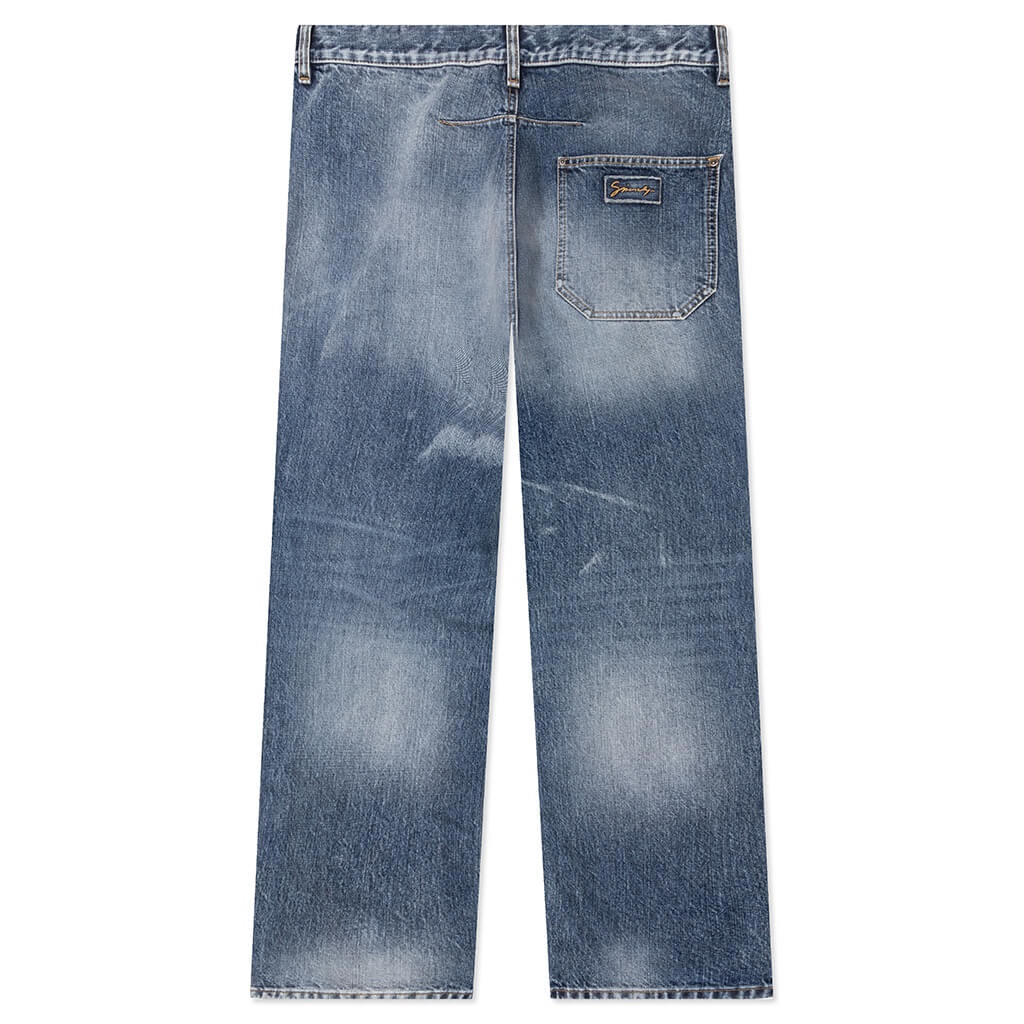 RELAXED FIT DENIM PANTS - LIGHT BLUE - 2