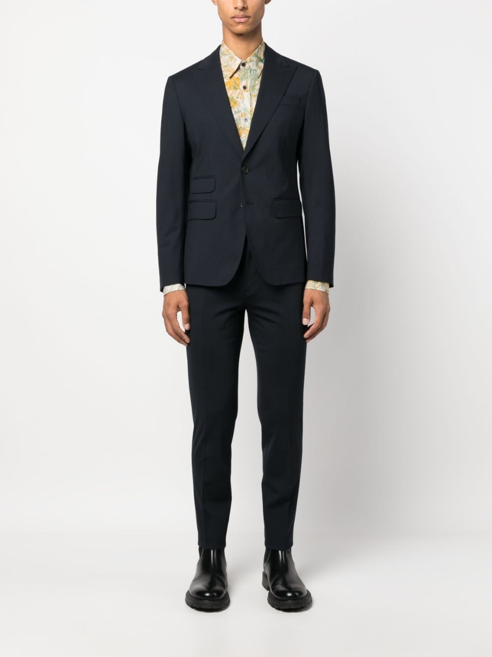 single-breasted wool suit - 2