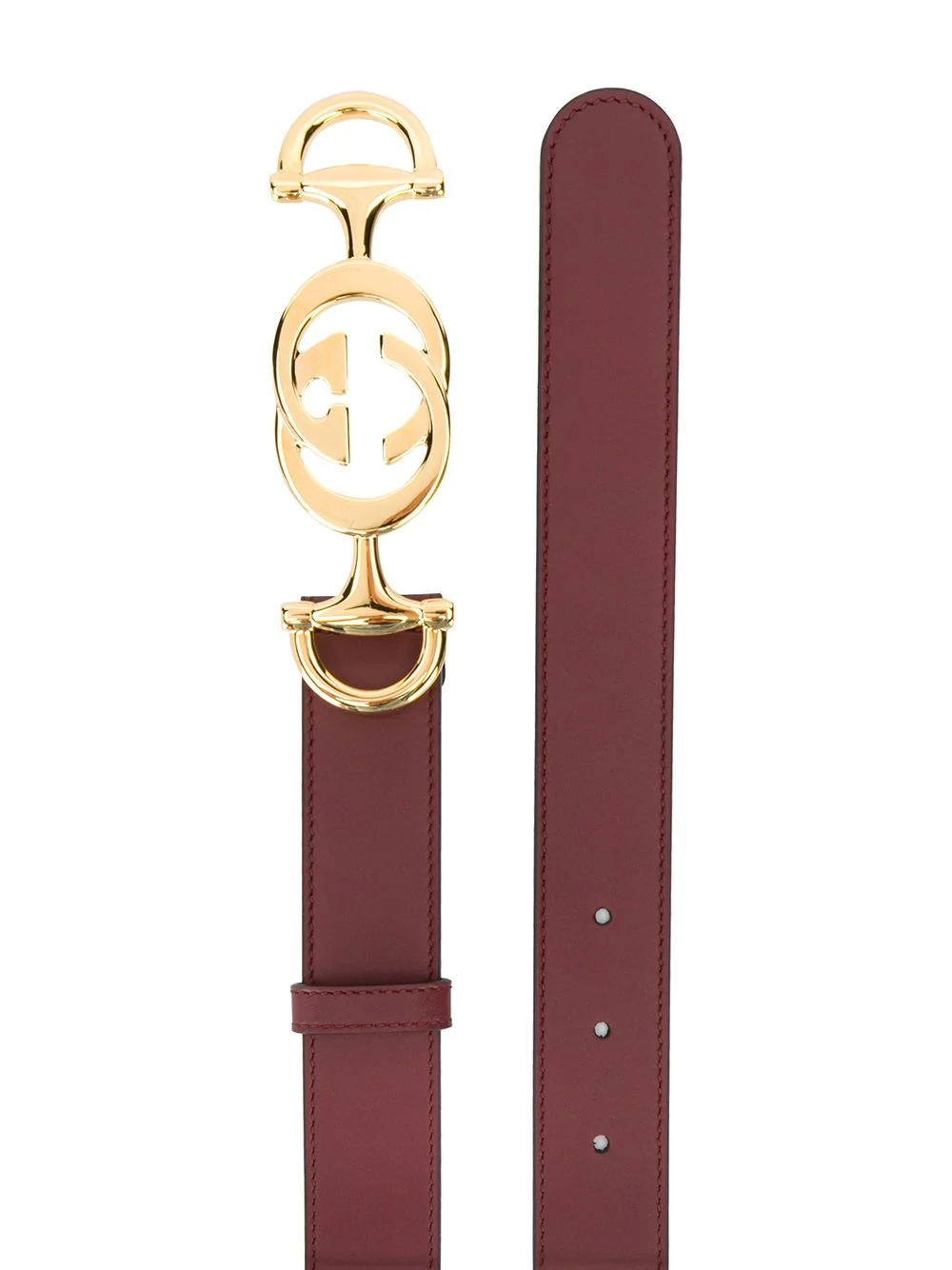 Leather belt with Interlocking G Horsebit - 2