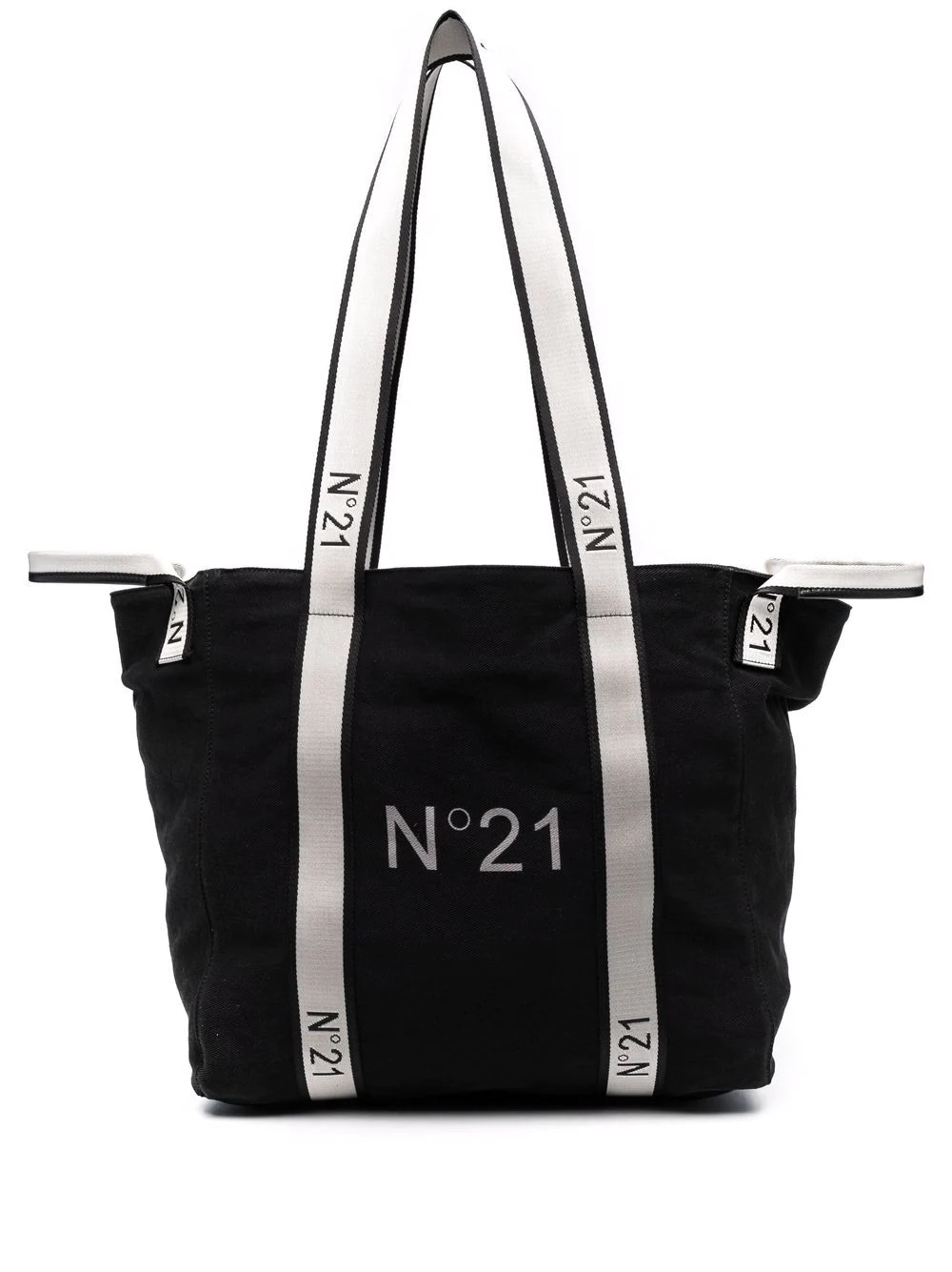 logo-print cotton tote bag - 1