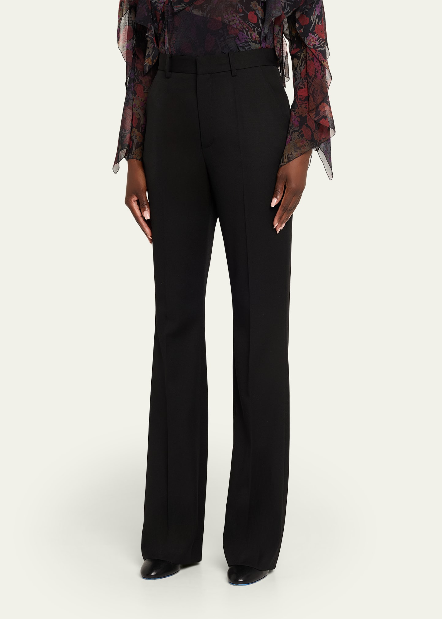 Wrigley Grain De Poudre Bootcut Pants - 4
