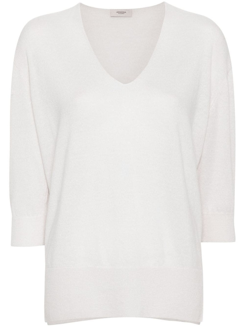 knitted V-Neck top 1