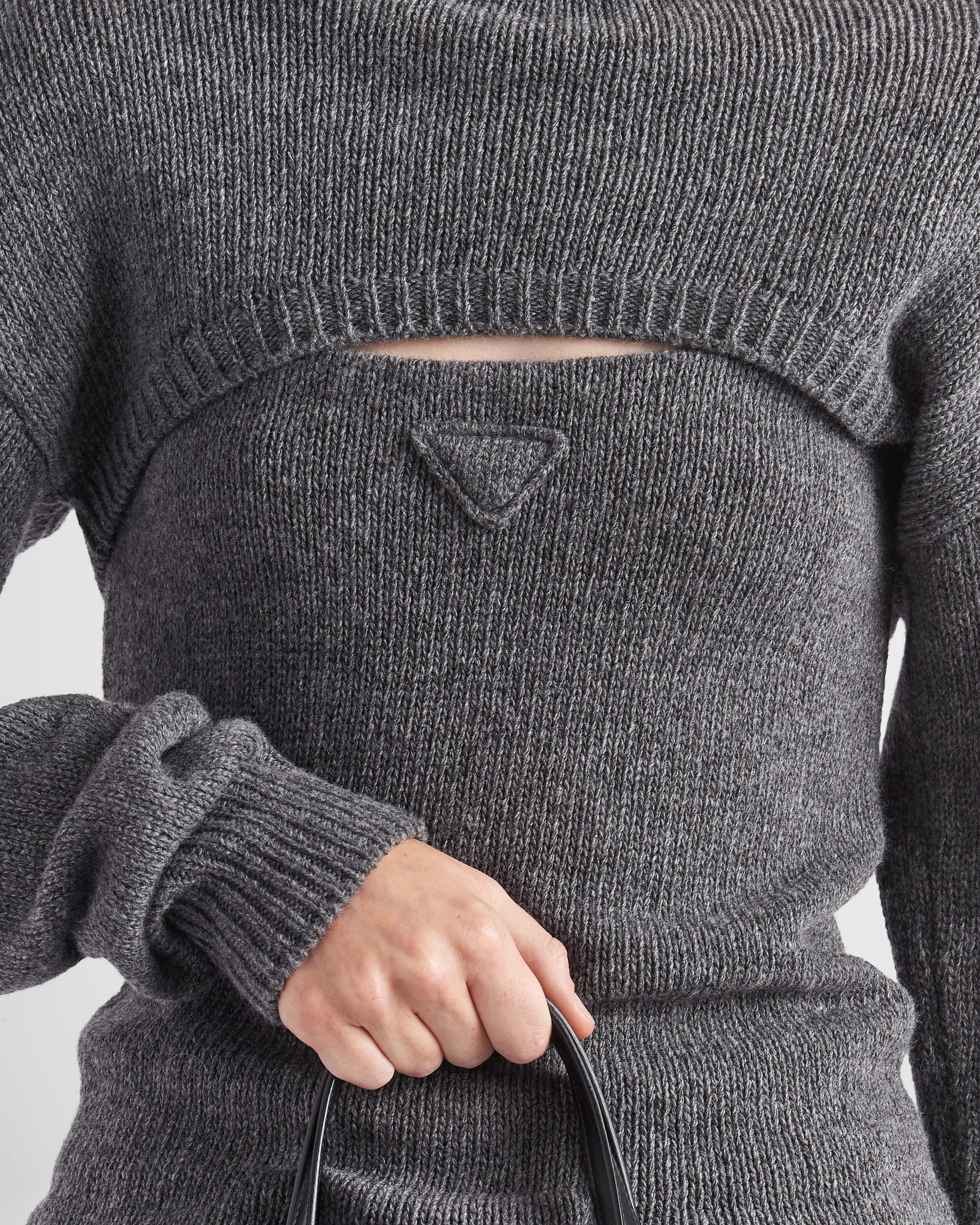 Cashmere and wool sweater with top - 4