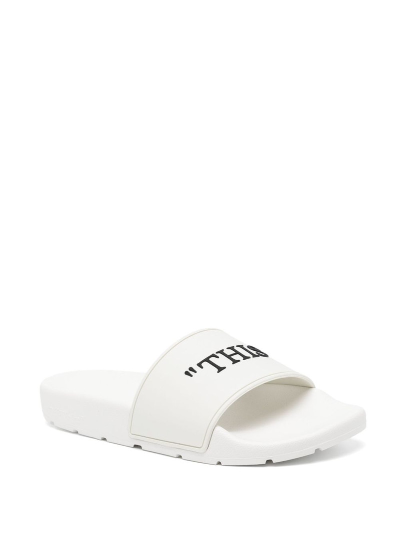 Off-White graphic-print flip flops outlook