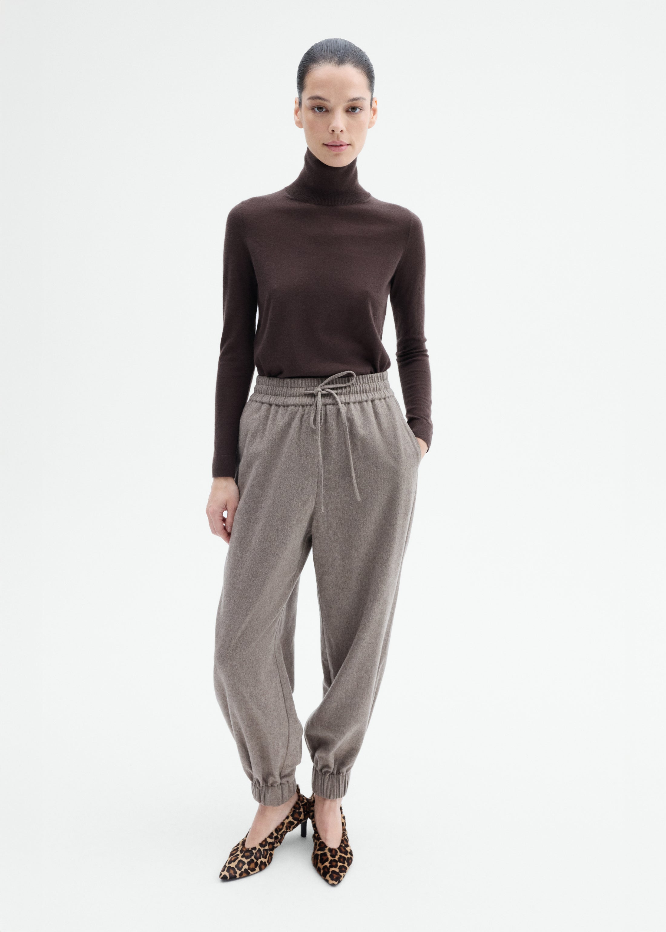 Flannel Jogger in Wool Cashmere - 4