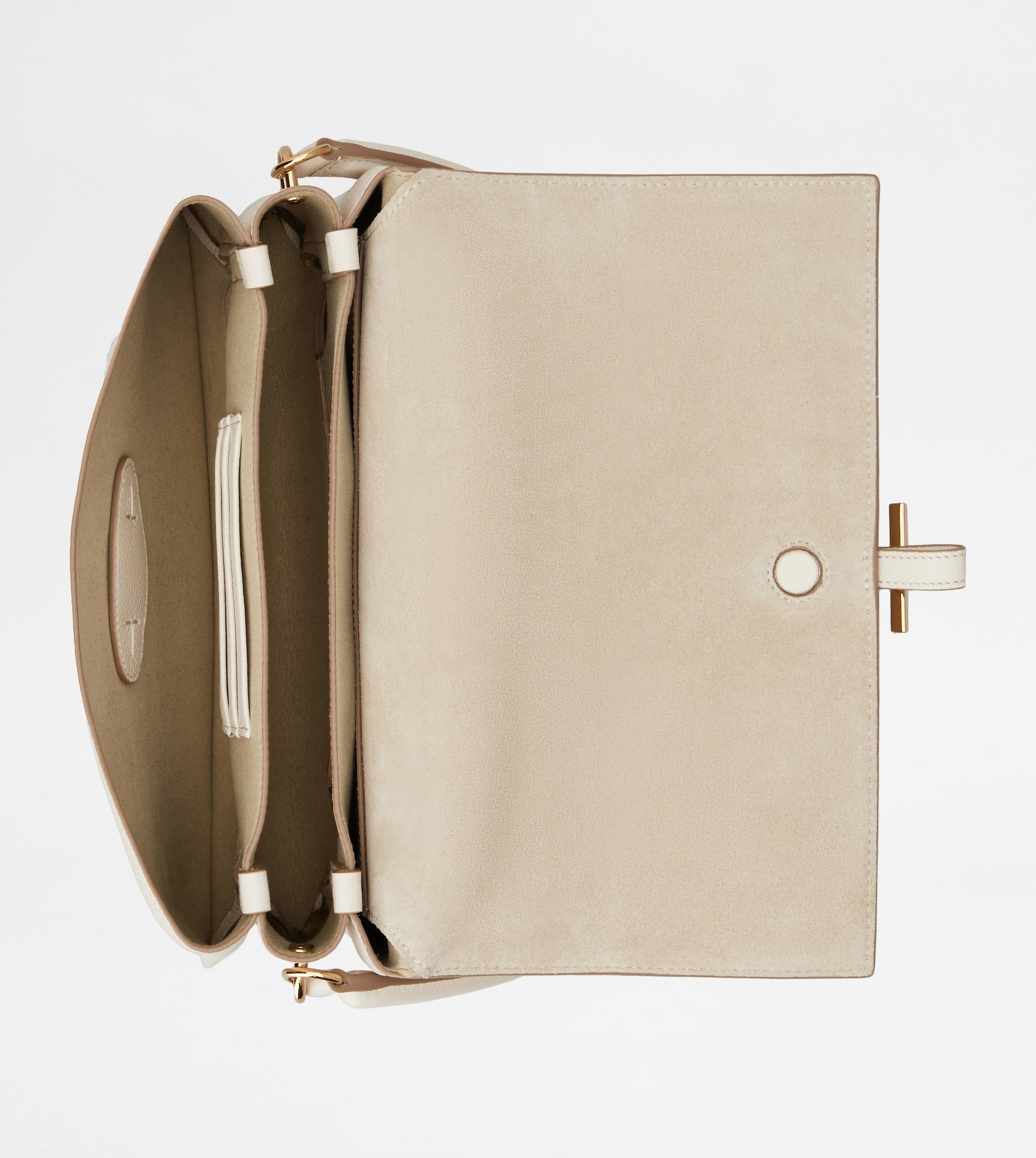 T TIMELESS FLAP BAG IN LEATHER MINI - BEIGE - 4