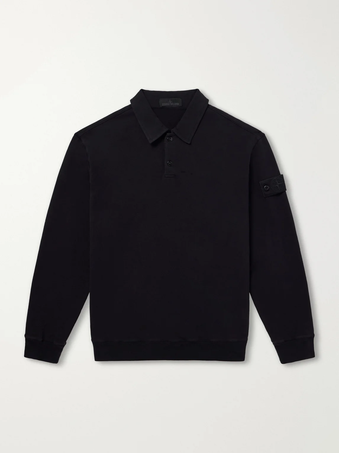 STONE ISLAND GHOST Cotton-Jersey Polo Shirt - 1