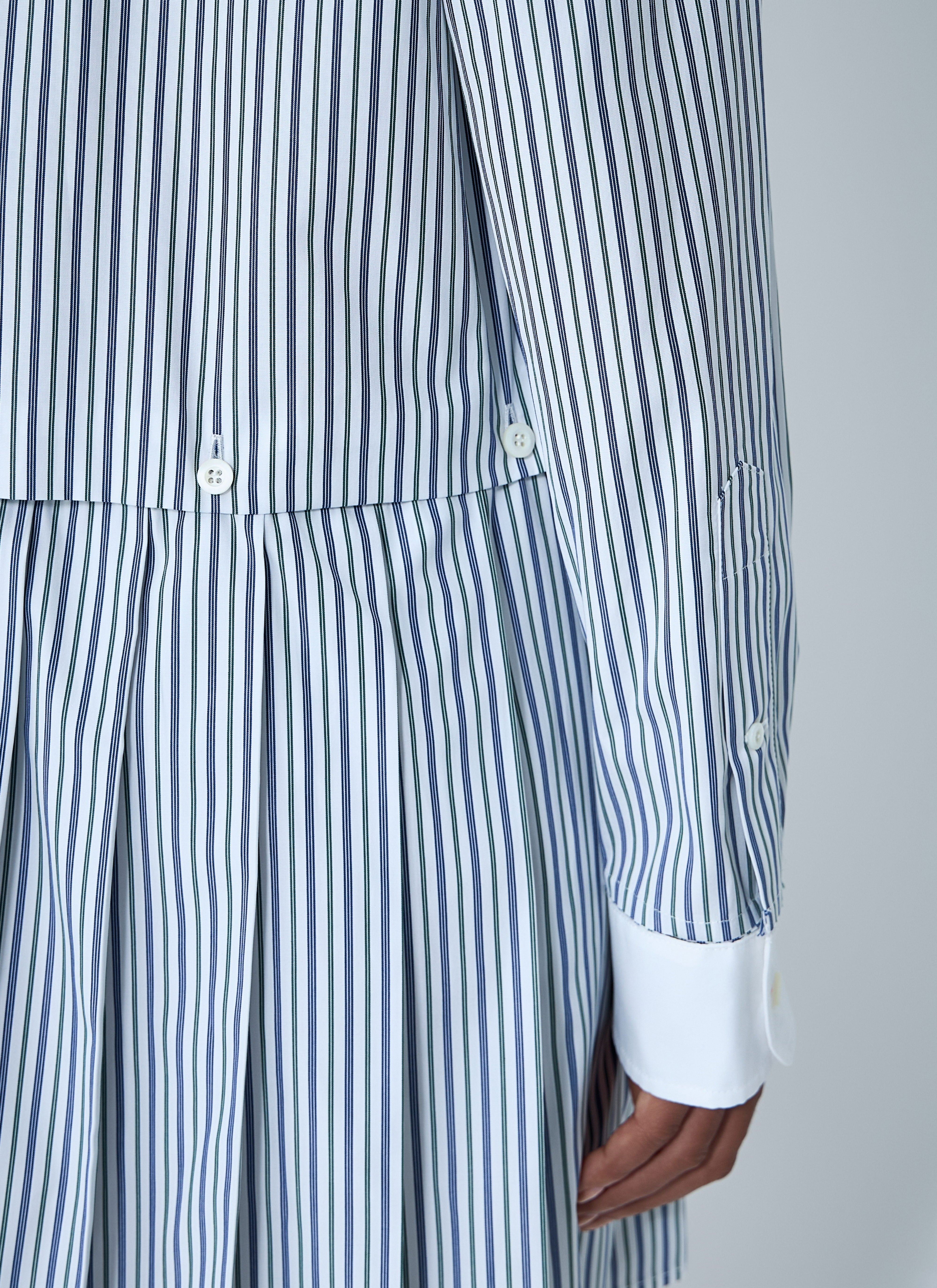Miu Miu Women Striped Pleated Dress - 6