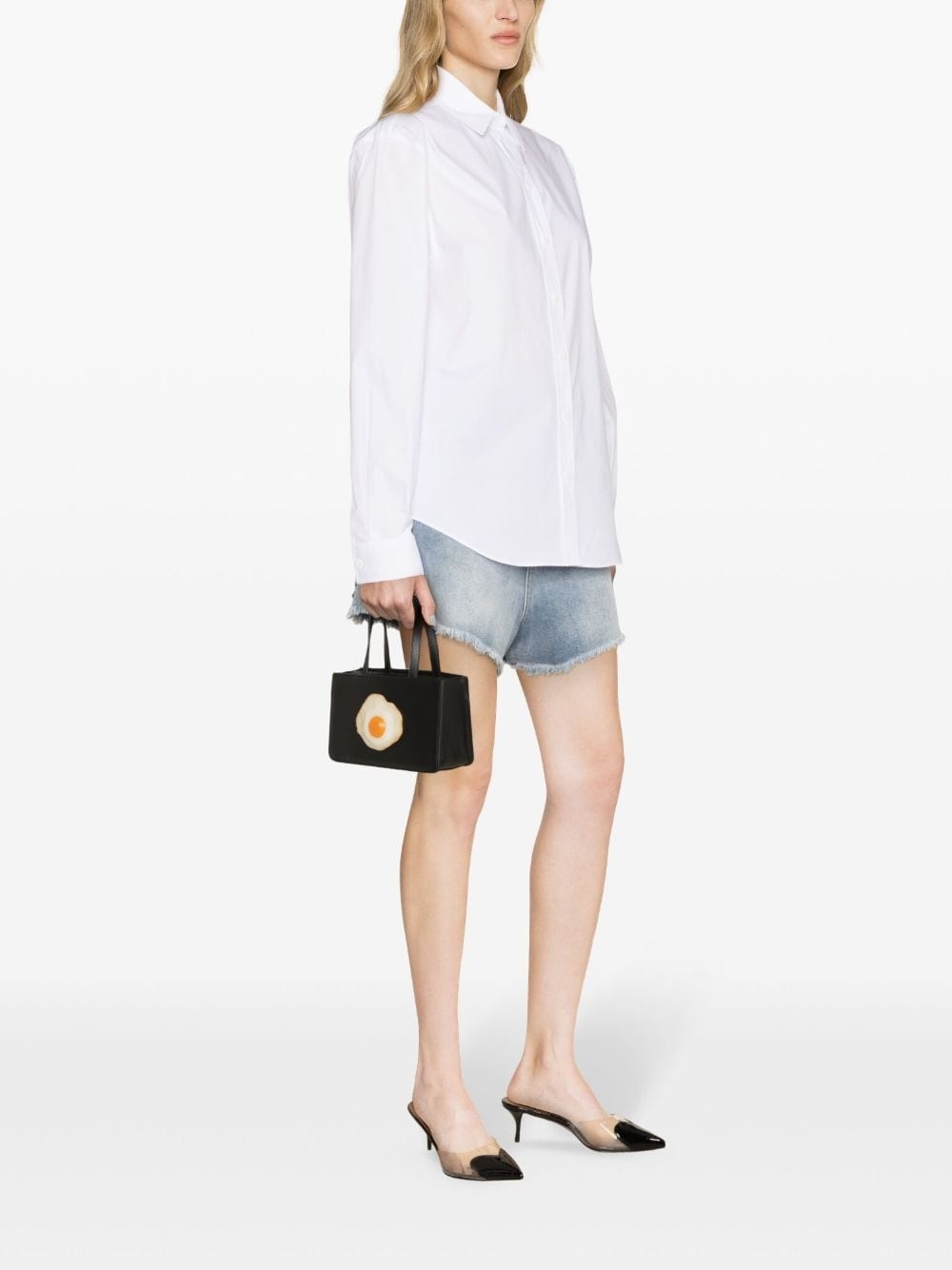 heart-embroidered shirt - 3