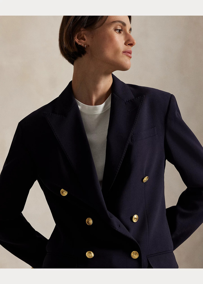 Double-Breasted Stretch Wool Blazer 5