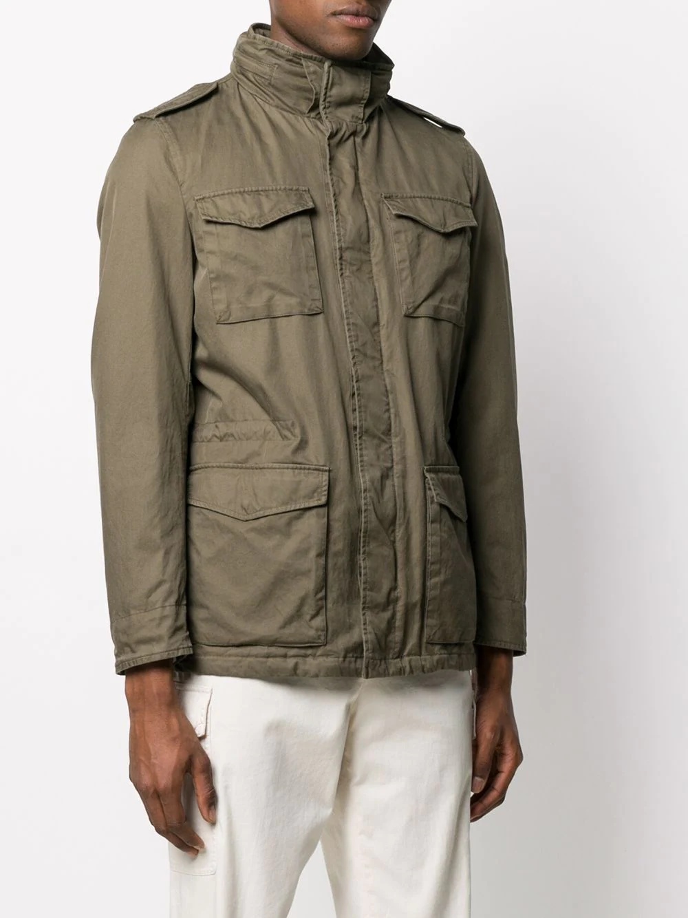 cargo-pocket military jacket - 3