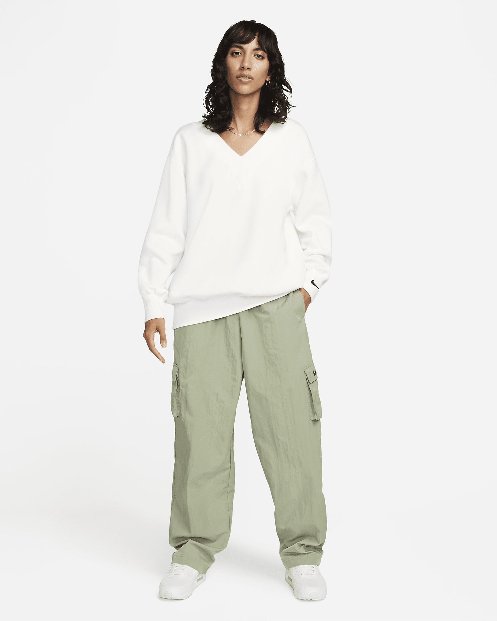 Nike Sportswear Phoenix Fleece Women's Oversized V-Neck Sweatshirt - 7