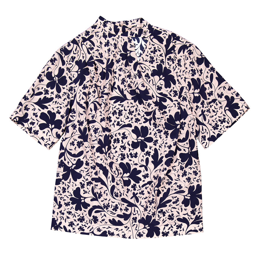 Stella McCartney Blue Silk Foral Print Blouse - 4