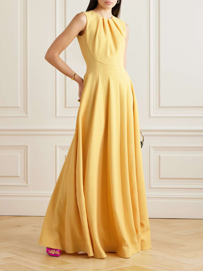 EMILIA WICKSTEAD Marlease pleated stretch-crepe gown outlook