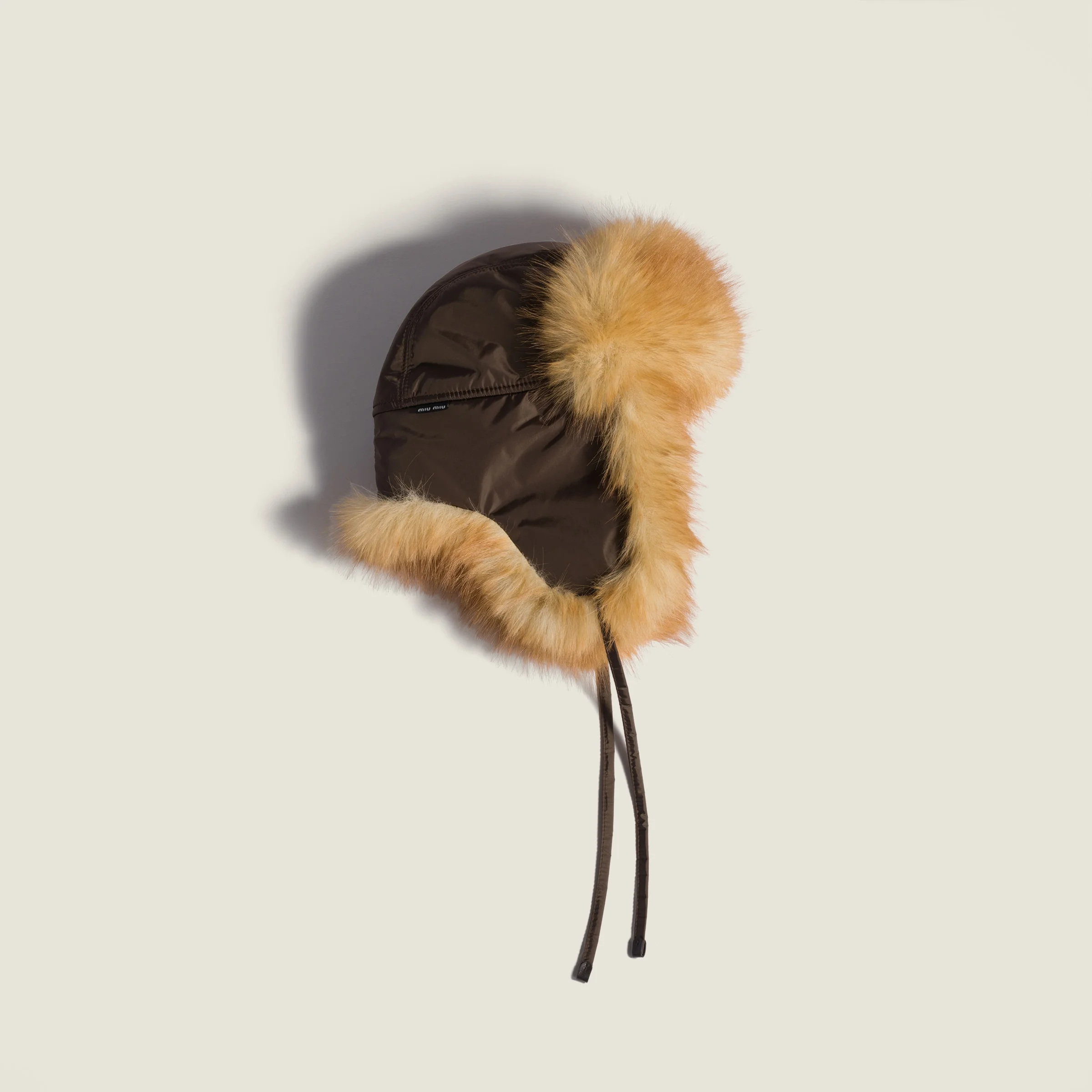 Technical fabric and faux fur trapper hat - 1