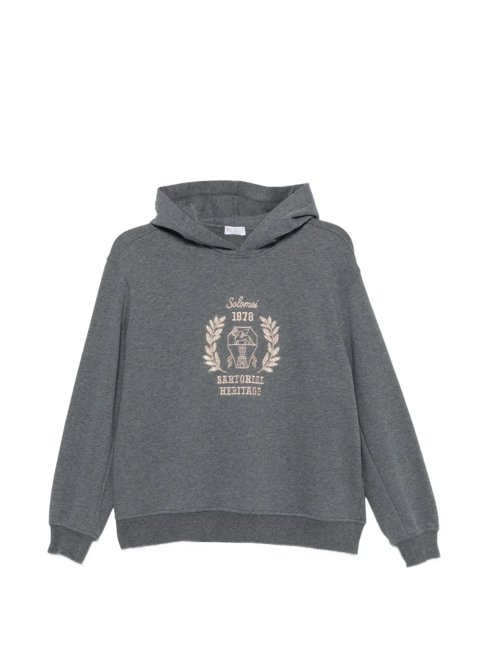 logo-embroidered hoodie - 1