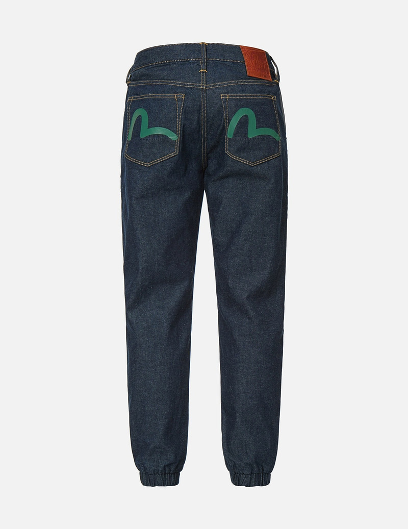EVISU SEAGULL PRINT DENIM JOGGER PANTS outlook