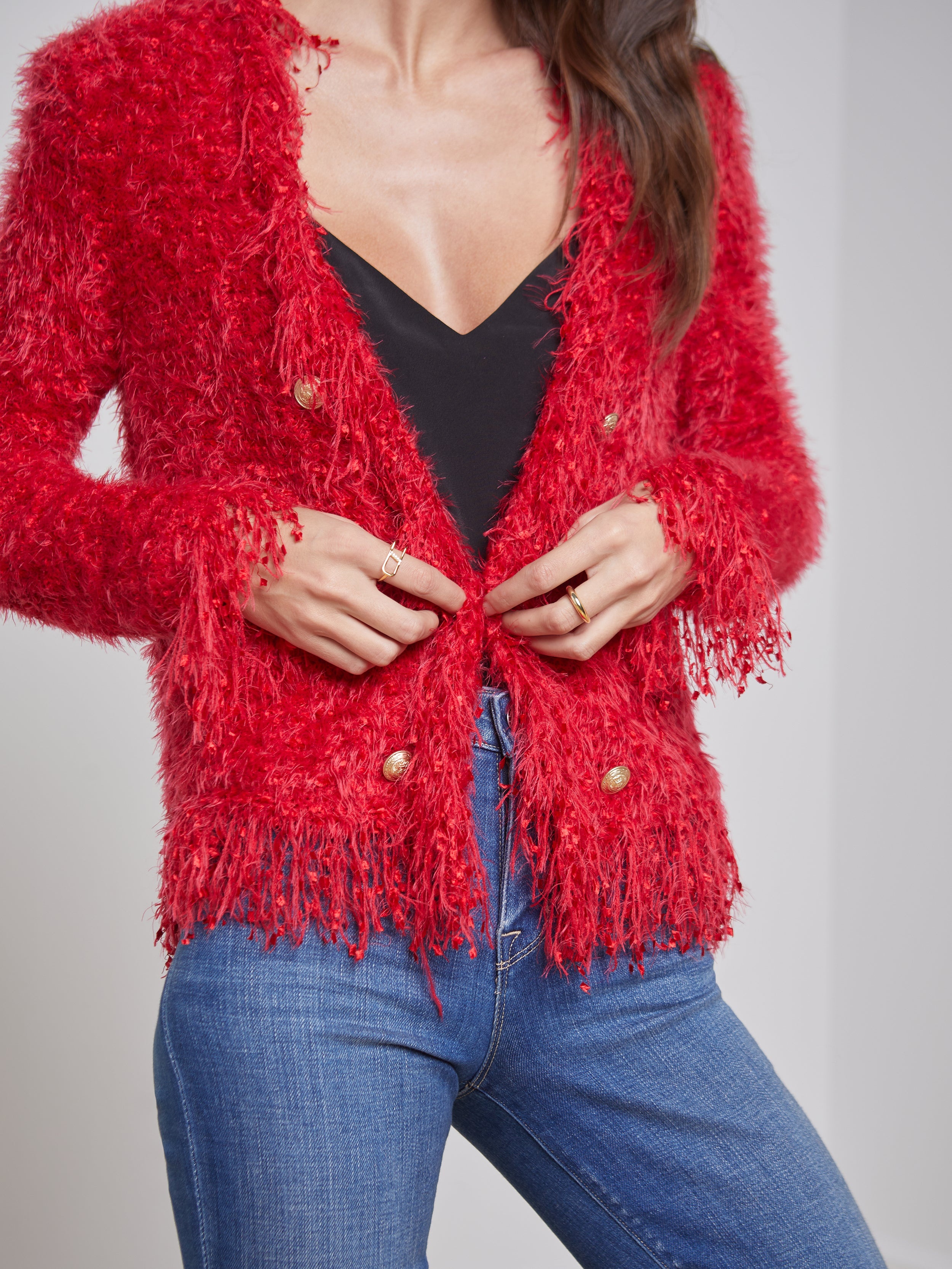 Azure Fringe Cardigan Blazer - 4