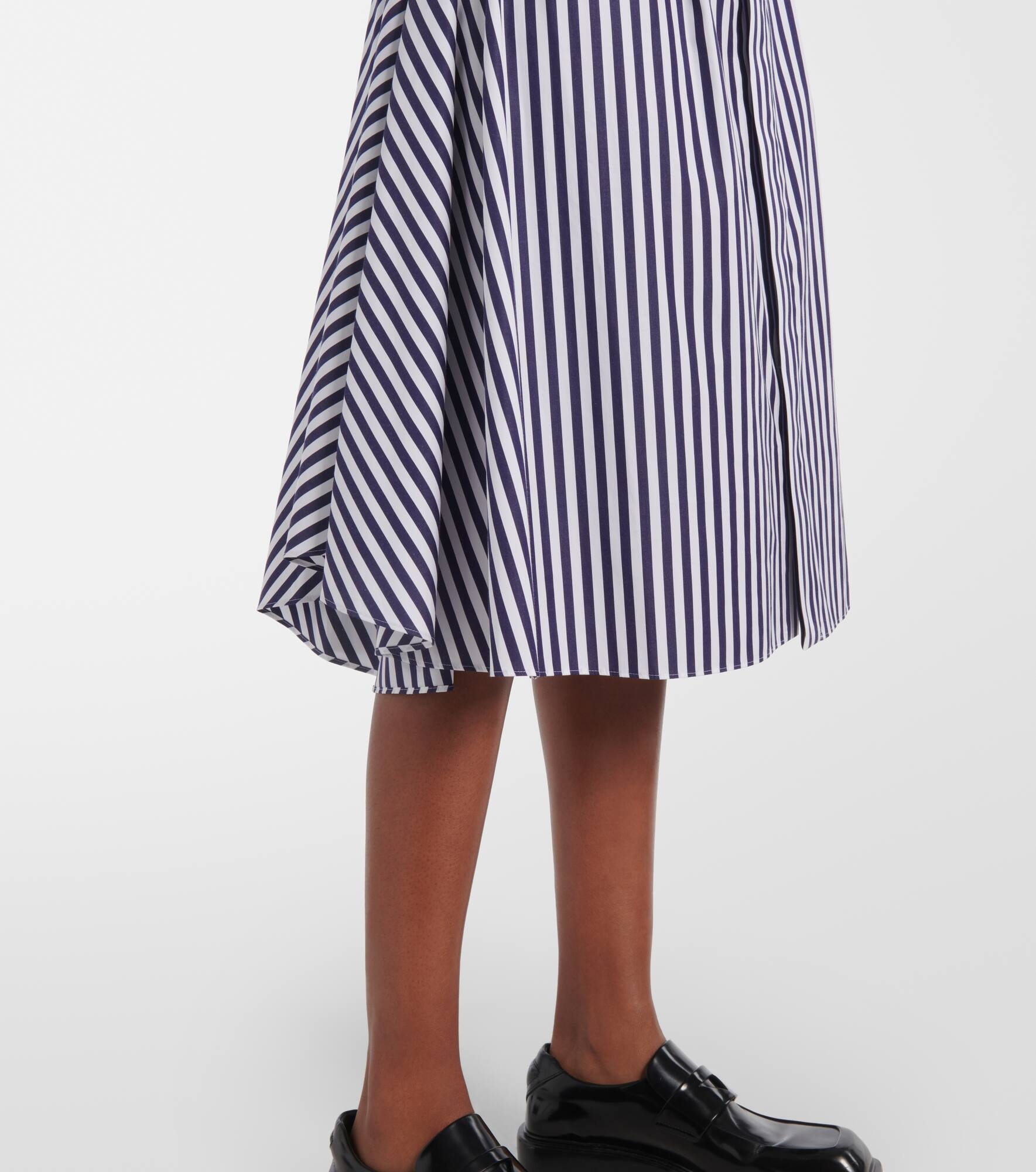 sacai Striped cotton shirt dress | mytheresa | REVERSIBLE