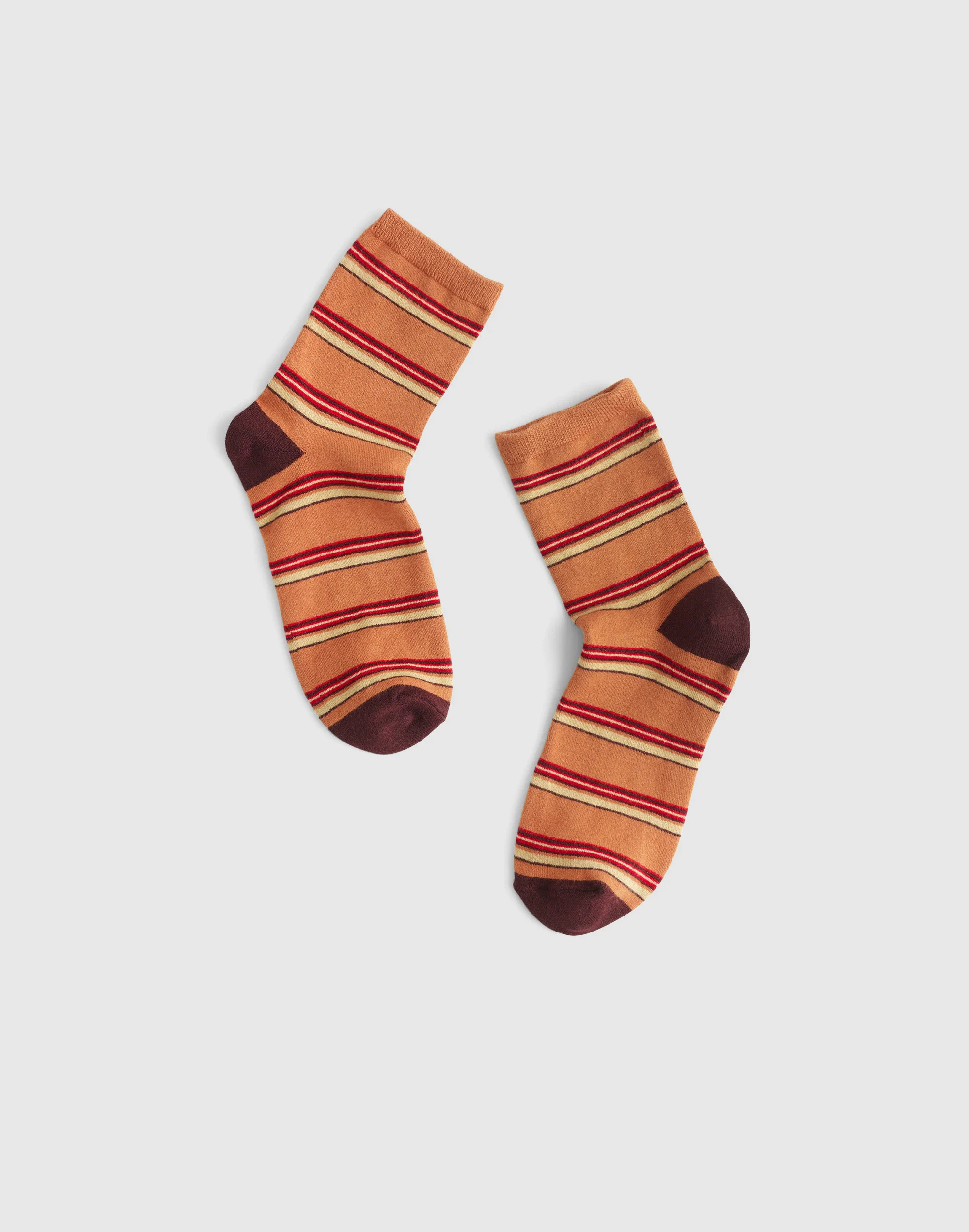 Mixed-Stripe Ankle Socks - 1