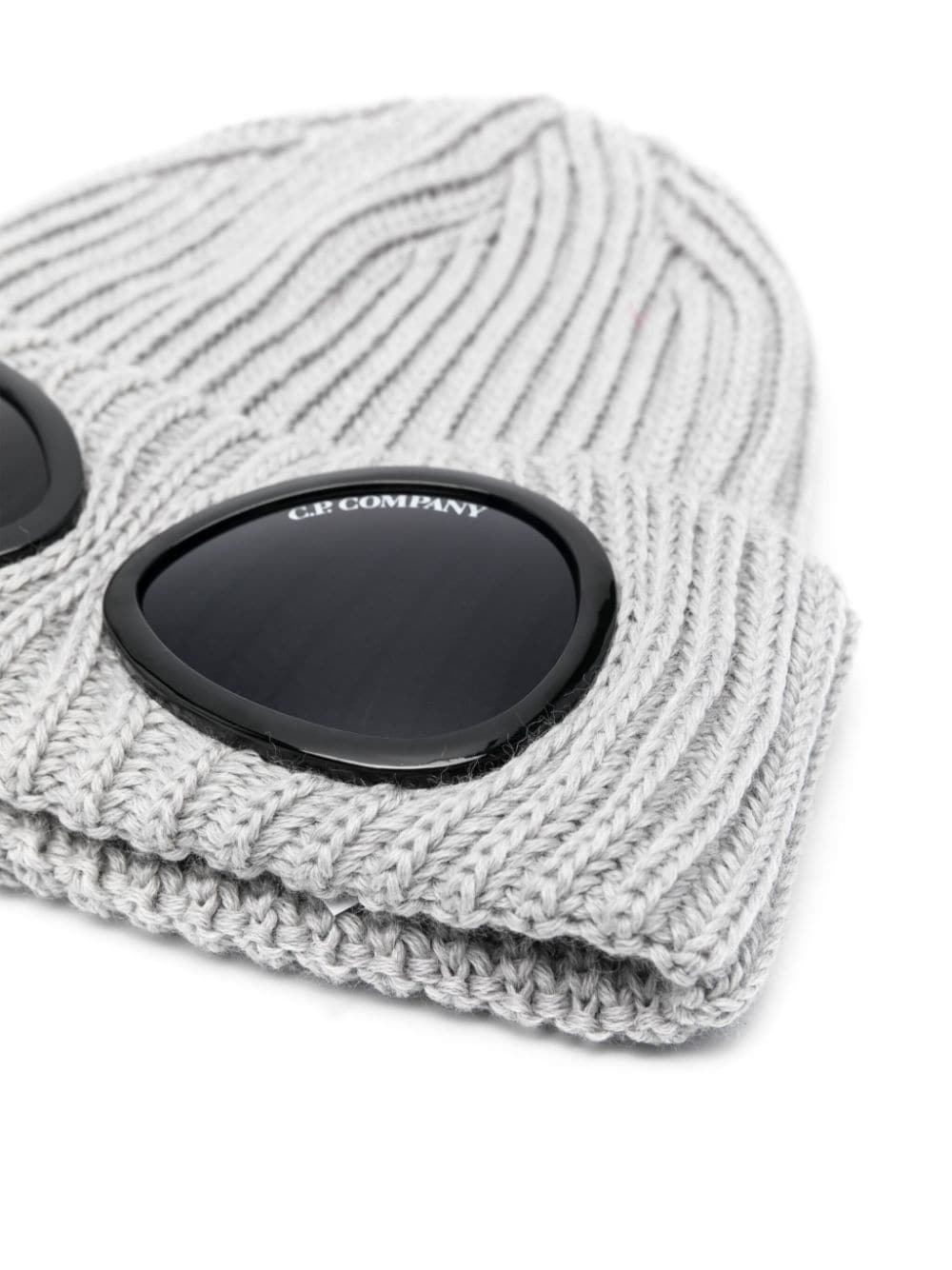 Goggles-detail ribbed beanie - 2