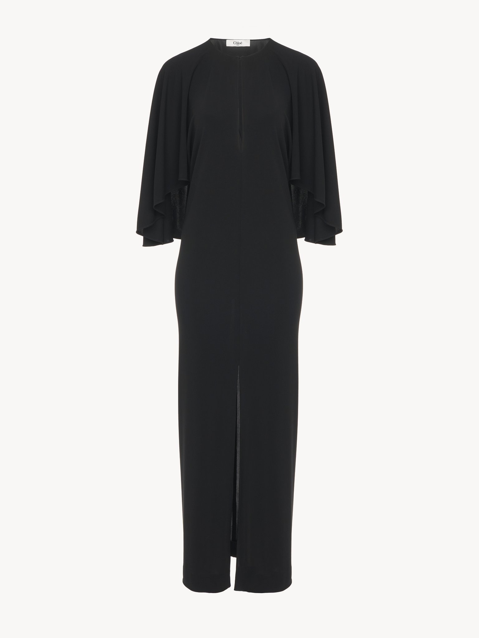 LONG CAPE DRESS IN CRÊPE JERSEY - 2