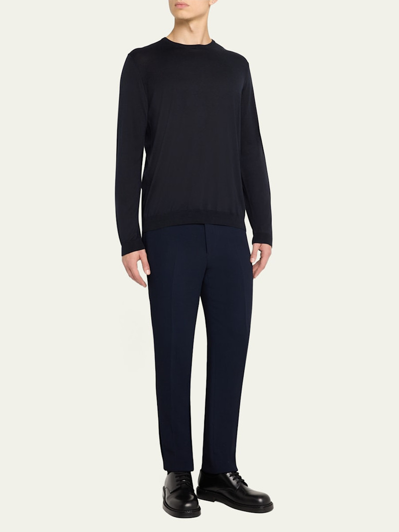 GIORGIO ARMANI Men's Silk-Cotton Crew Sweater outlook