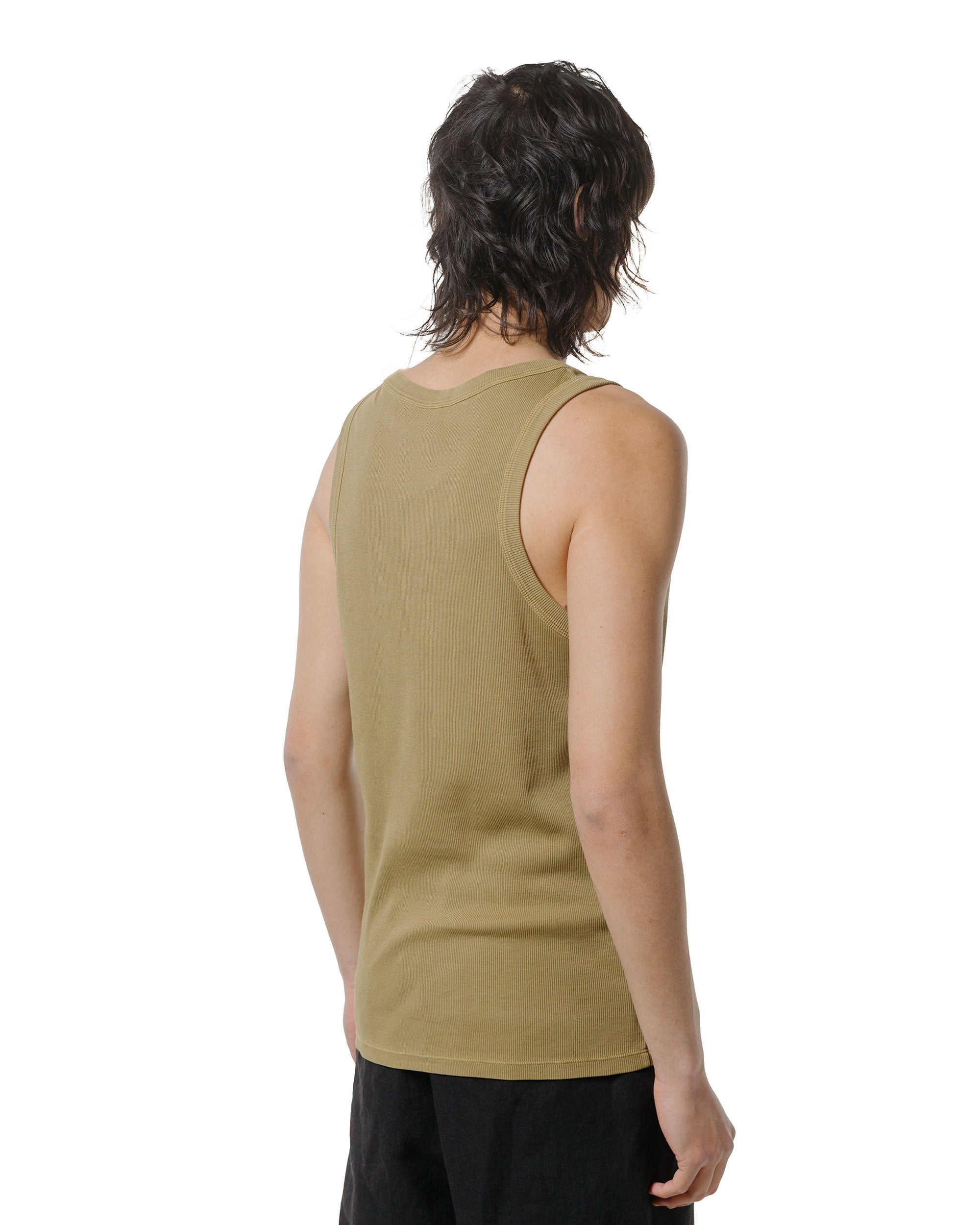Rib Tank Top Khaki - 3