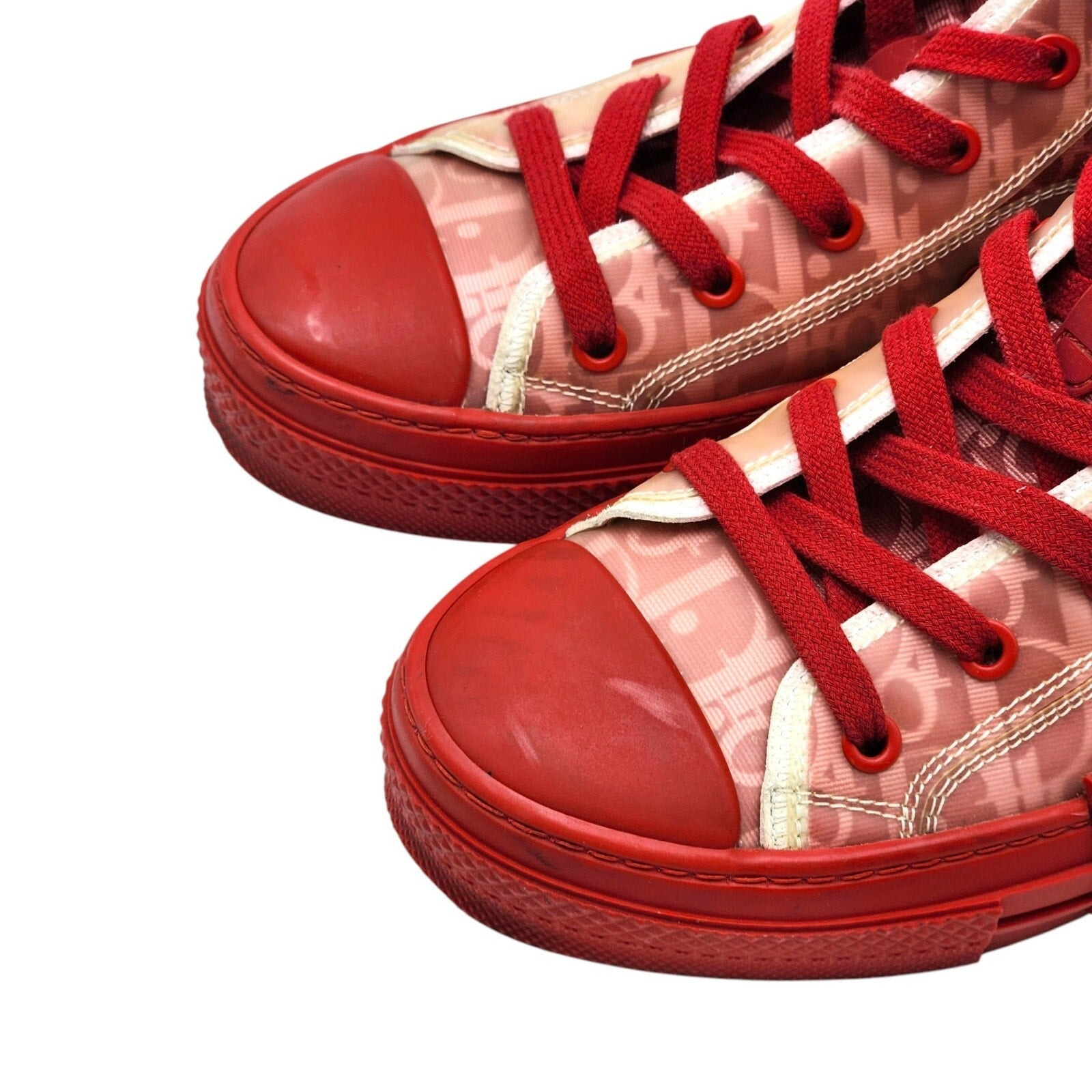 Christian Dior B23 High-Top Oblique Sneakers Bordeaux/Rouge EU 39 US 8.5 - used - 10