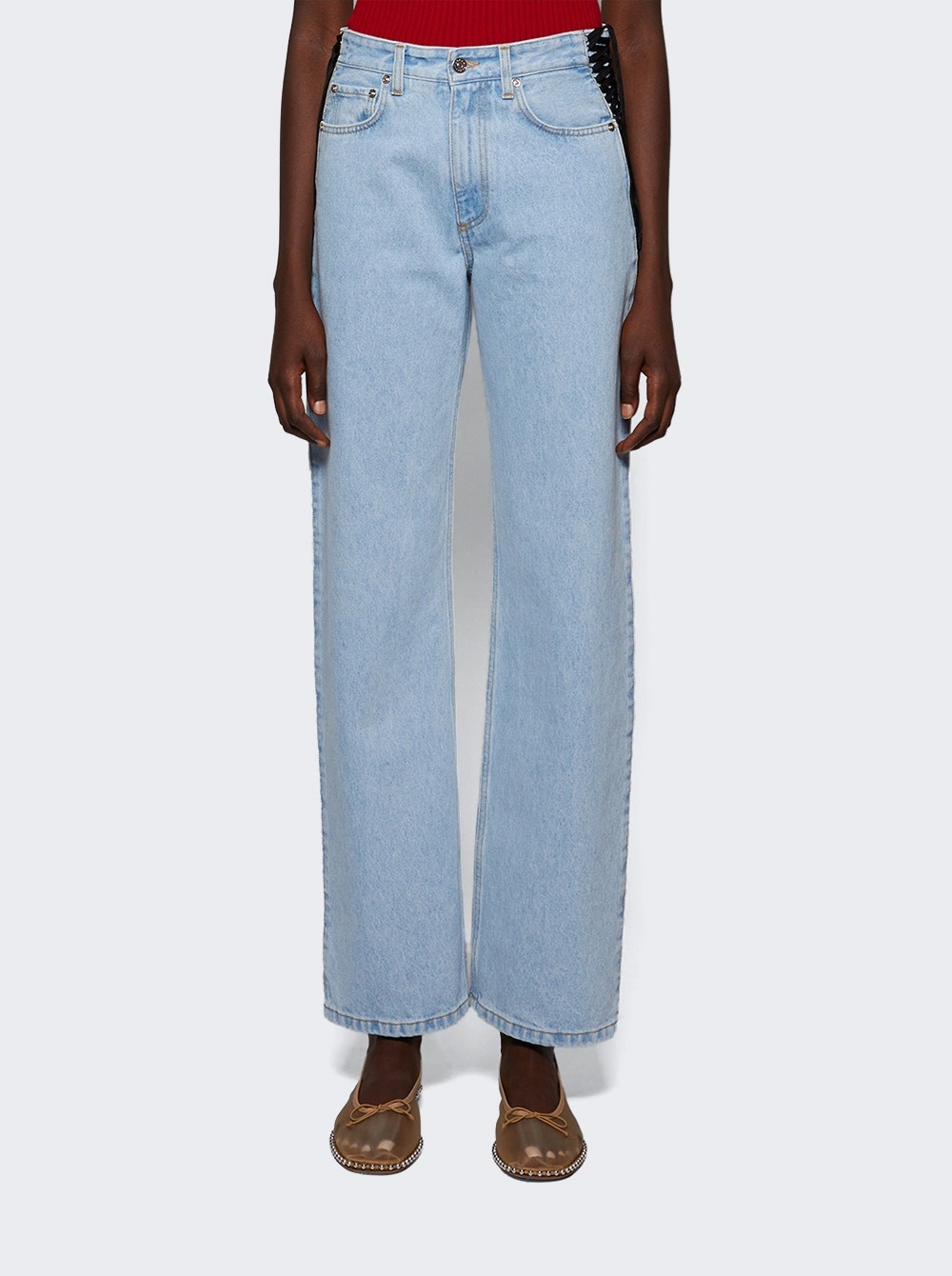 Straight Leg Jeans Blue - 3