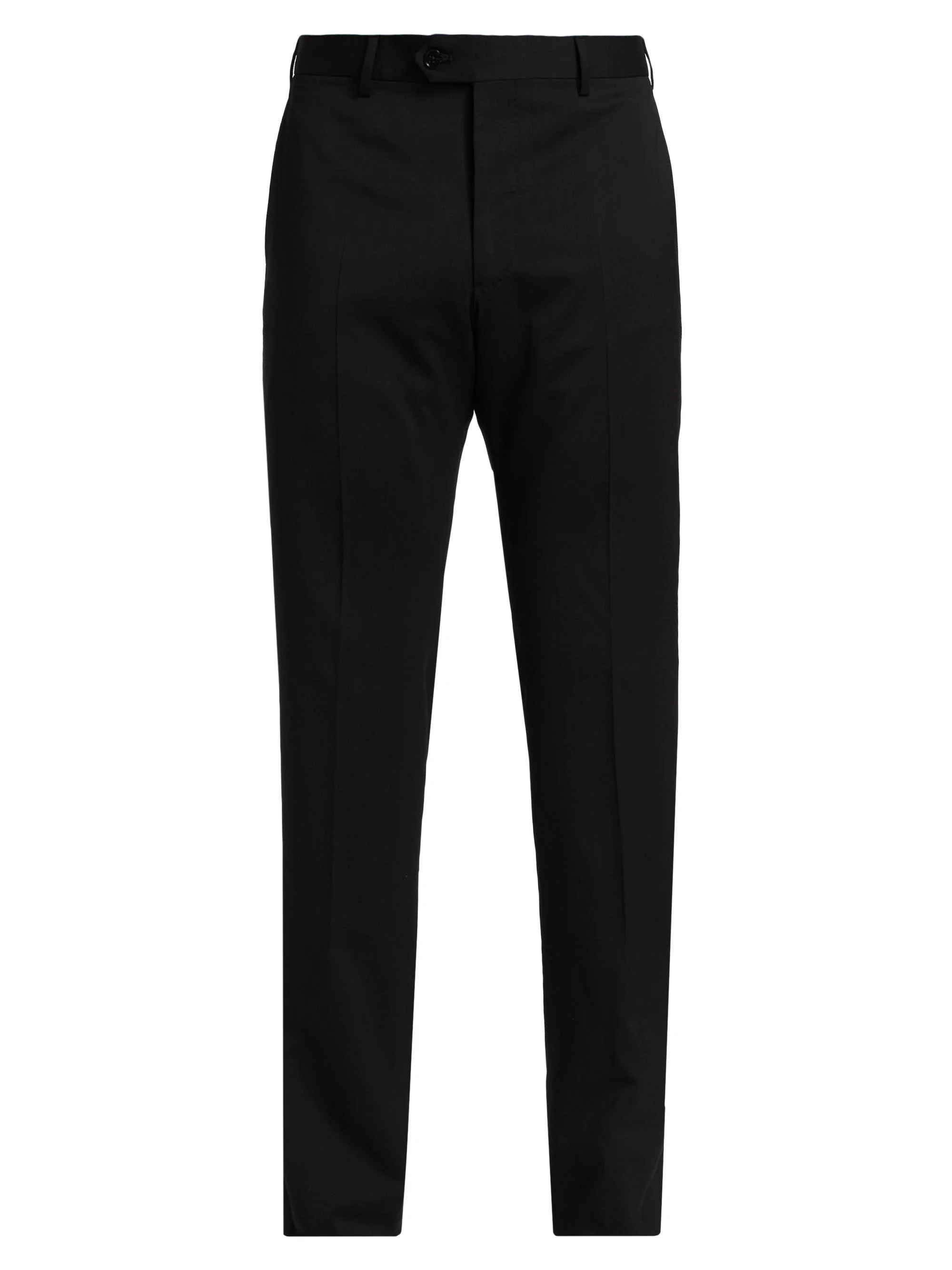 Men's Tapered Wool Trousers - Black - 1