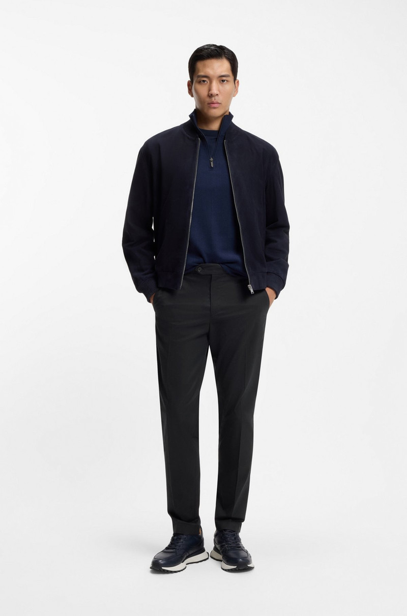BOSS WASHABLE TAPERED-FIT TROUSERS IN STRETCH FABRIC outlook